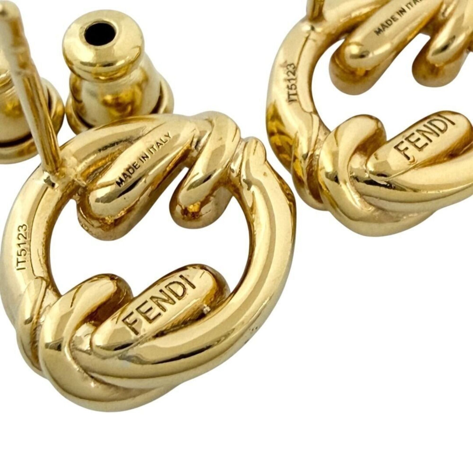 Fendi Fendi Women's Filo Stud Earrings, Gold Size ONE SIZE - 6 Thumbnail