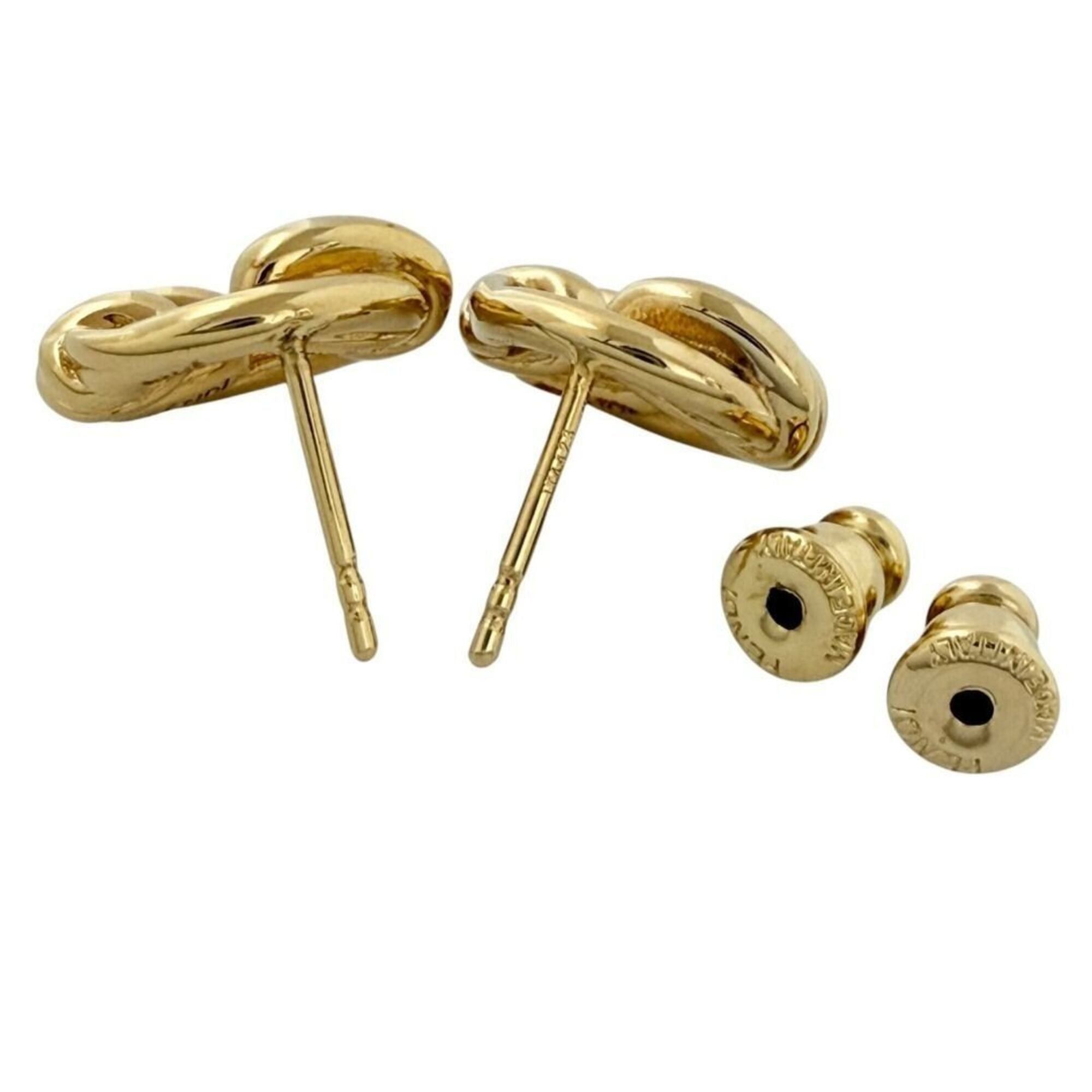 Fendi Fendi Women's Filo Stud Earrings, Gold Size ONE SIZE - 4 Thumbnail