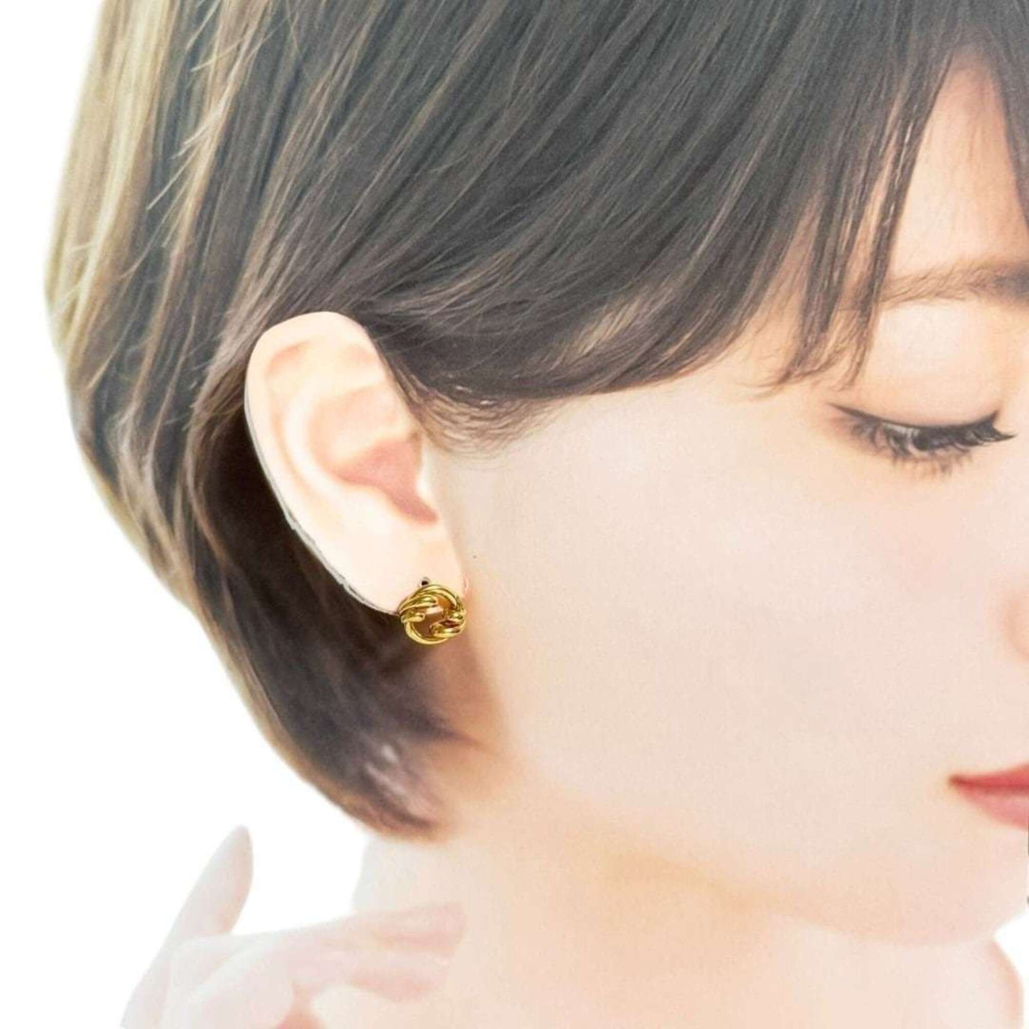 Fendi Fendi Women's Filo Stud Earrings, Gold Size ONE SIZE - 8 Thumbnail