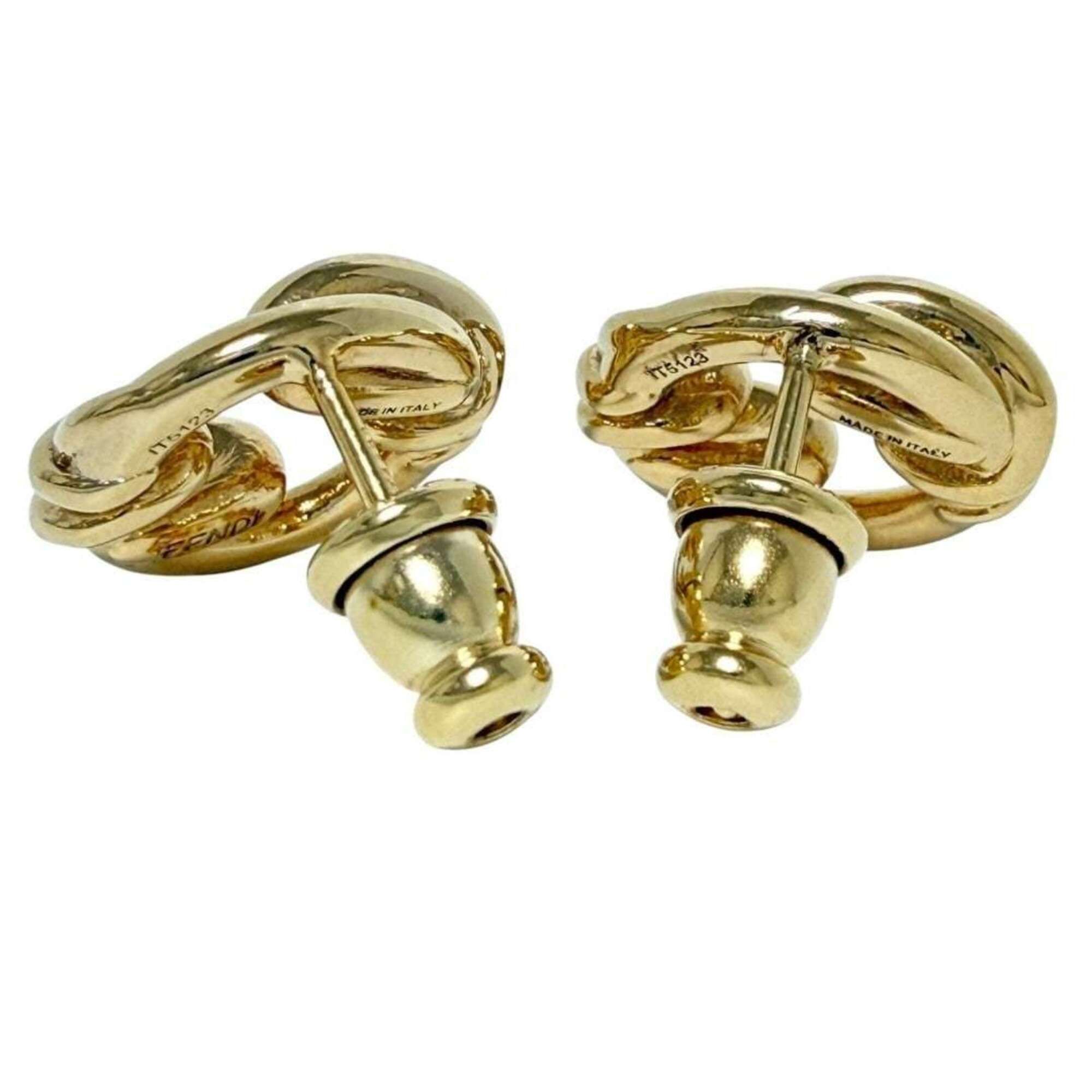 Fendi Fendi Women's Filo Stud Earrings, Gold Size ONE SIZE - 2 Thumbnail