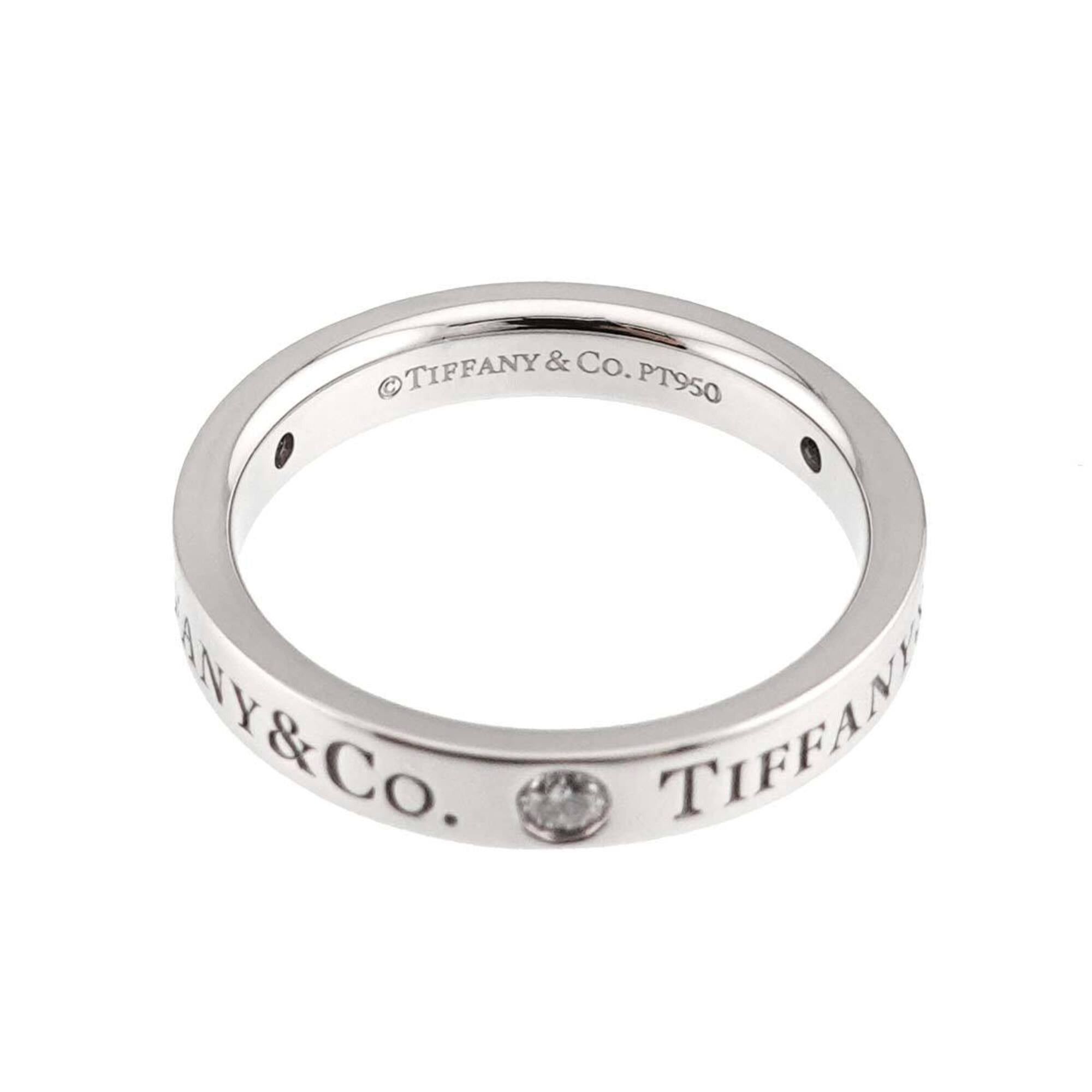 Tiffany & Co. Tiffany & Co. T&CO Flat Band Ring with 3 Diamonds, Platinum (Pt) Size ONE SIZE - 3 Thumbnail