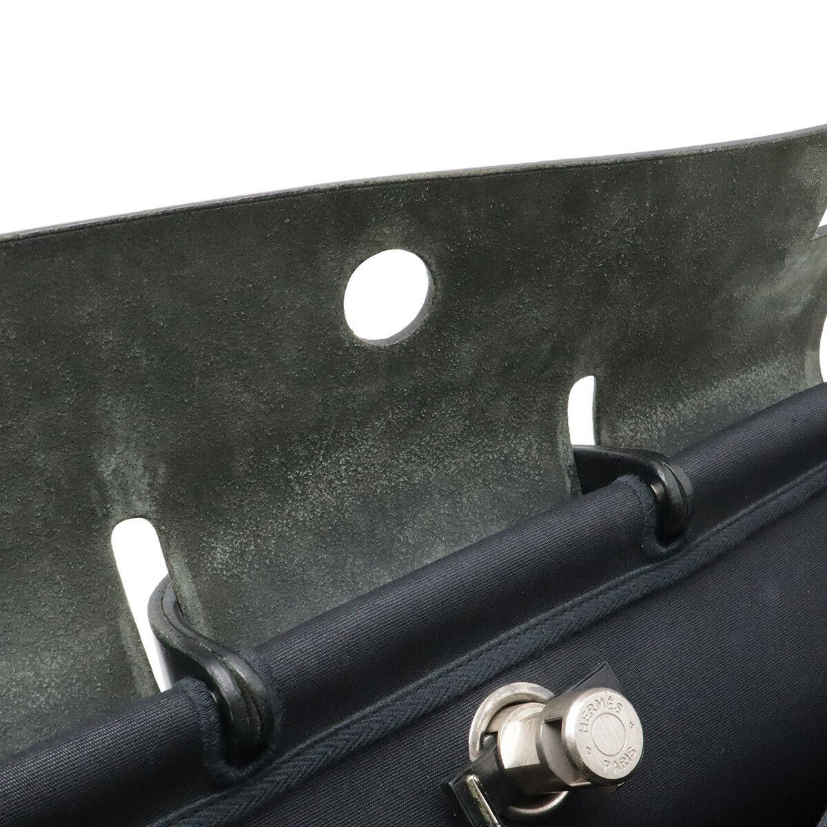 Hermes Hermes Hermes Herbag MM Toile Officier Leather Handbag Leather Handbag Stamp E (2001) DUTY FREE for USA Size ONE SIZE - 8 Thumbnail
