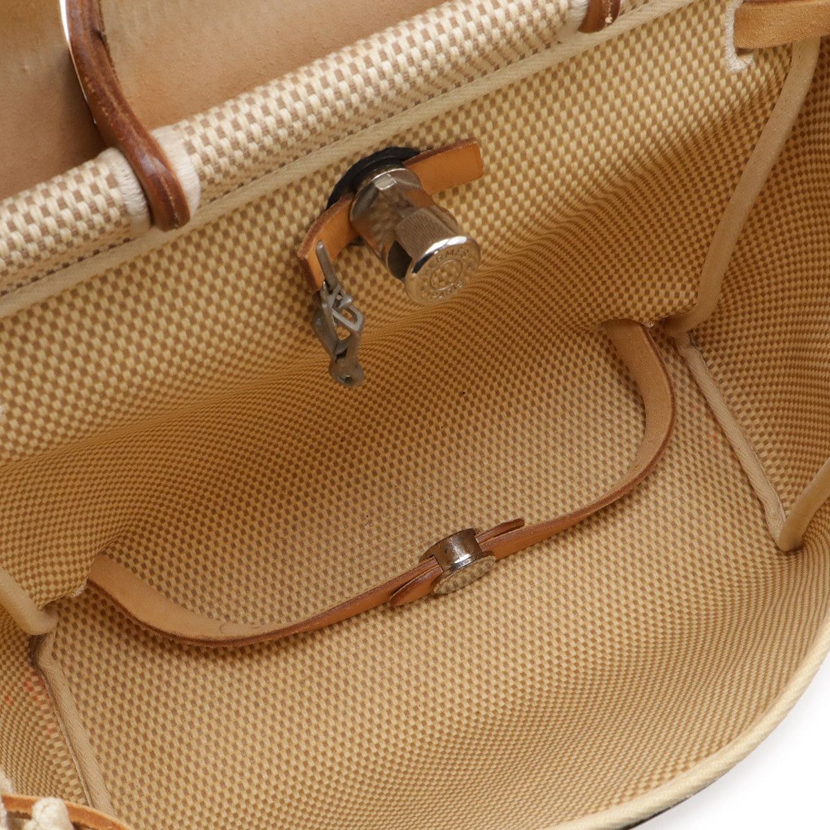 Hermes Hermes Hermes Herbag PM Toile GM Leather 2way Bag Textile Backpack Stamp G DUTY FREE for USA Size ONE SIZE - 7 Thumbnail