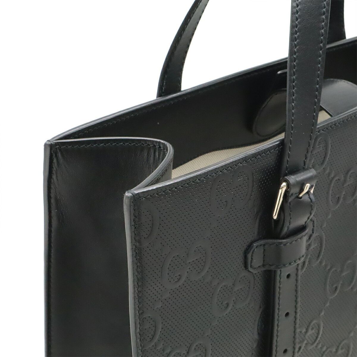 Gucci Gucci Gucci GG Embossed Leather Tote Bag Leather Tote Bag 700421 DUTY FREE for USA Size ONE SIZE - 7 Thumbnail