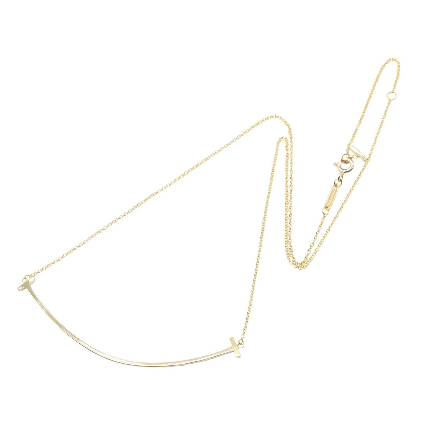 Tiffany & Co. Tiffany & Co. Tiffany & Co. T Smile Au750 Necklace Precious Metal Necklace 60011652 DUTY FREE for USA Size ONE SIZE - 2 Thumbnail