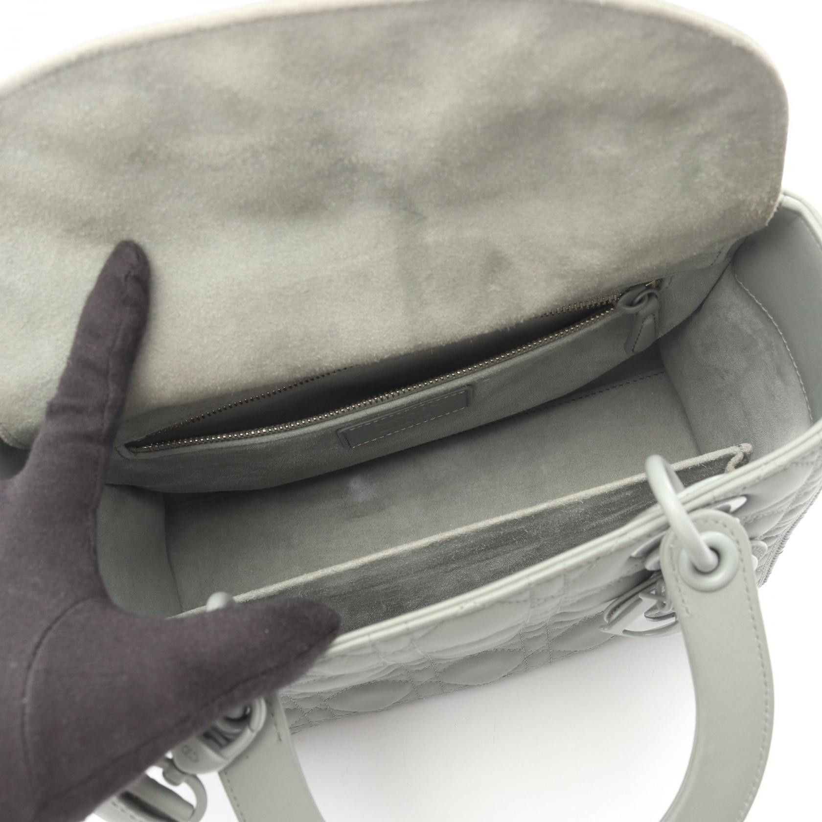 Dior Dior Dior LADY DIOR Leather 2way Handbag Leather Handbag DUTY FREE for USA Size ONE SIZE - 3 Thumbnail