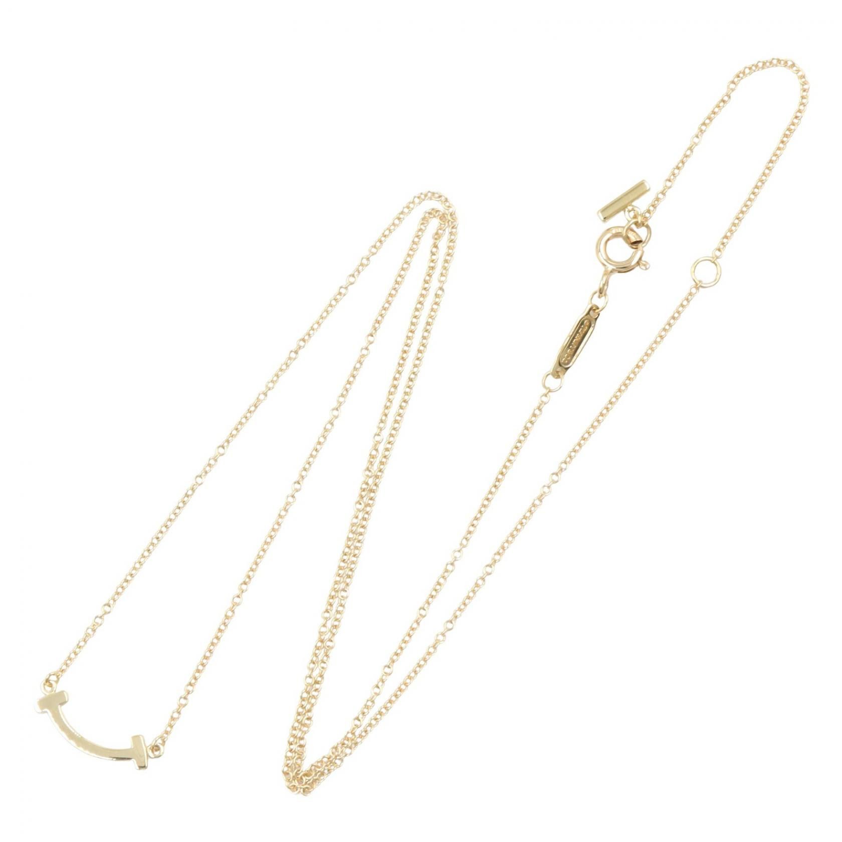 Tiffany & Co. Tiffany & Co. Tiffany & Co. T Smile Mini Au750 Necklace Precious Metal Necklace DUTY FREE for USA Size ONE SIZE - 2 Thumbnail