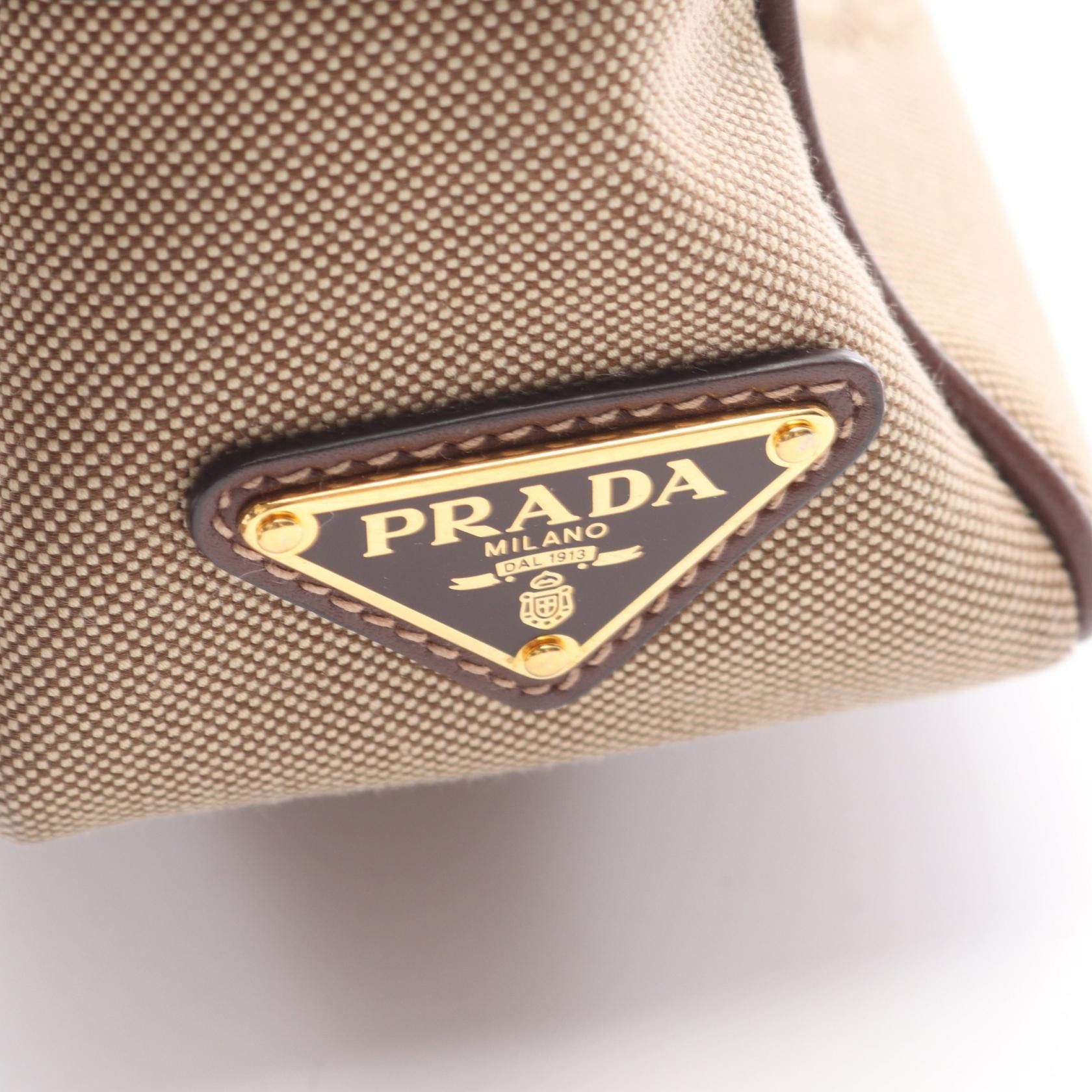 Prada Prada Prada LOGO JACQUARD Leather Canvas Shoulder Bag Leather Shoulder Bag 1BH089 DUTY FREE for USA Size ONE SIZE - 5 Thumbnail