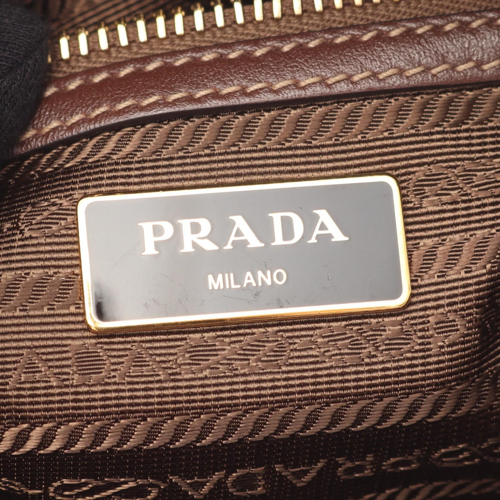 Prada Prada Prada LOGO JACQUARD Leather Canvas Shoulder Bag Leather Shoulder Bag 1BH089 DUTY FREE for USA Size ONE SIZE - 4 Thumbnail