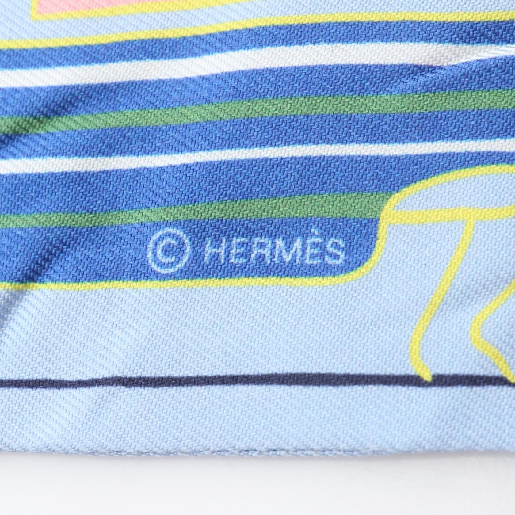 Hermes Hermes Hermes Les Chiens Parisiens Silk Twilly Textile Scarf DUTY FREE for USA Size ONE SIZE - 4 Thumbnail