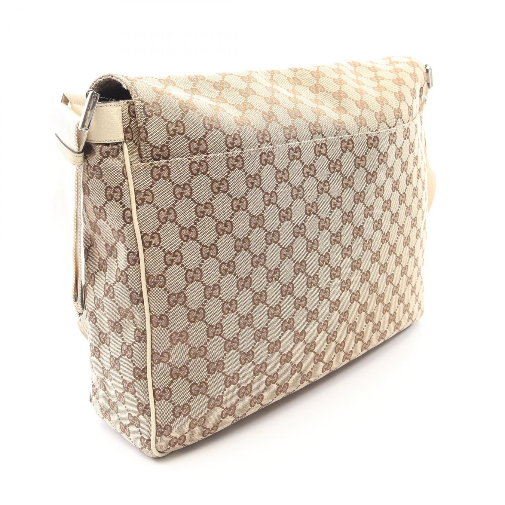 Gucci Gucci Gucci GG Canvas Leather Shoulder Bag Textile Shoulder Bag 145864 DUTY FREE for USA Size ONE SIZE - 2 Thumbnail