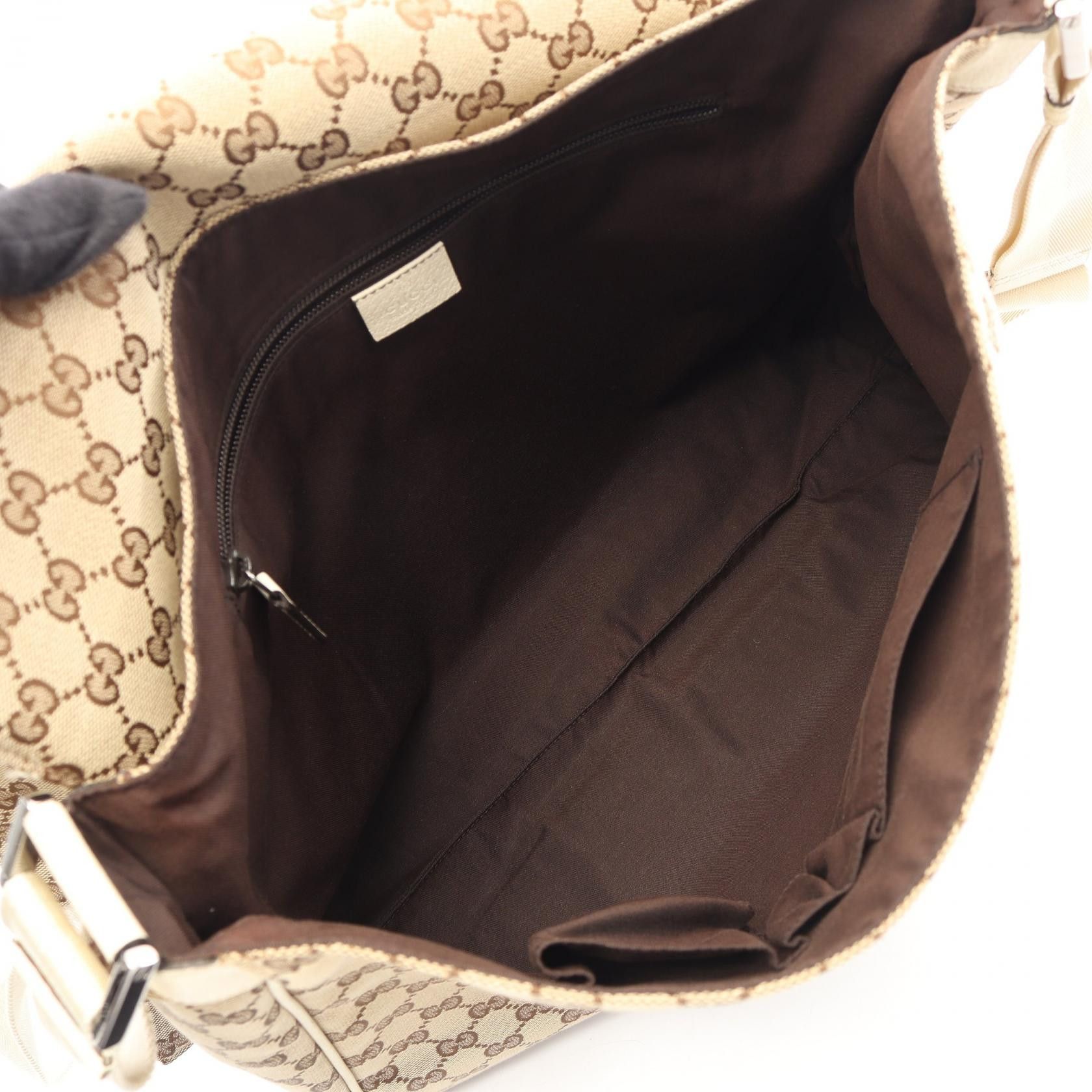 Gucci Gucci Gucci GG Canvas Leather Shoulder Bag Textile Shoulder Bag 145864 DUTY FREE for USA Size ONE SIZE - 3 Thumbnail