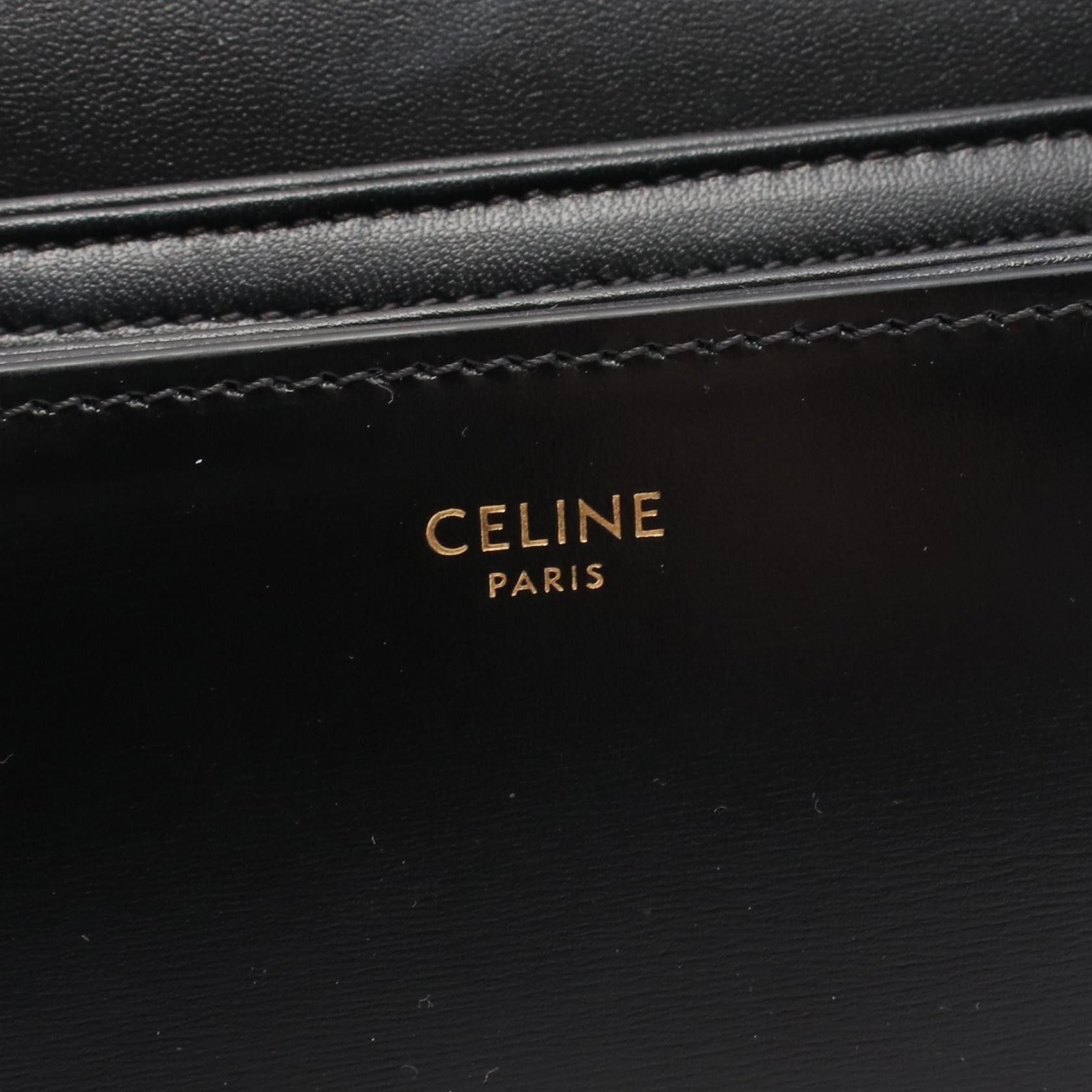 Celine Celine CELINE Teen Triomphe Leather Shoulder Bag Leather Shoulder Bag 188423BF4 DUTY FREE for USA Size ONE SIZE - 4 Thumbnail