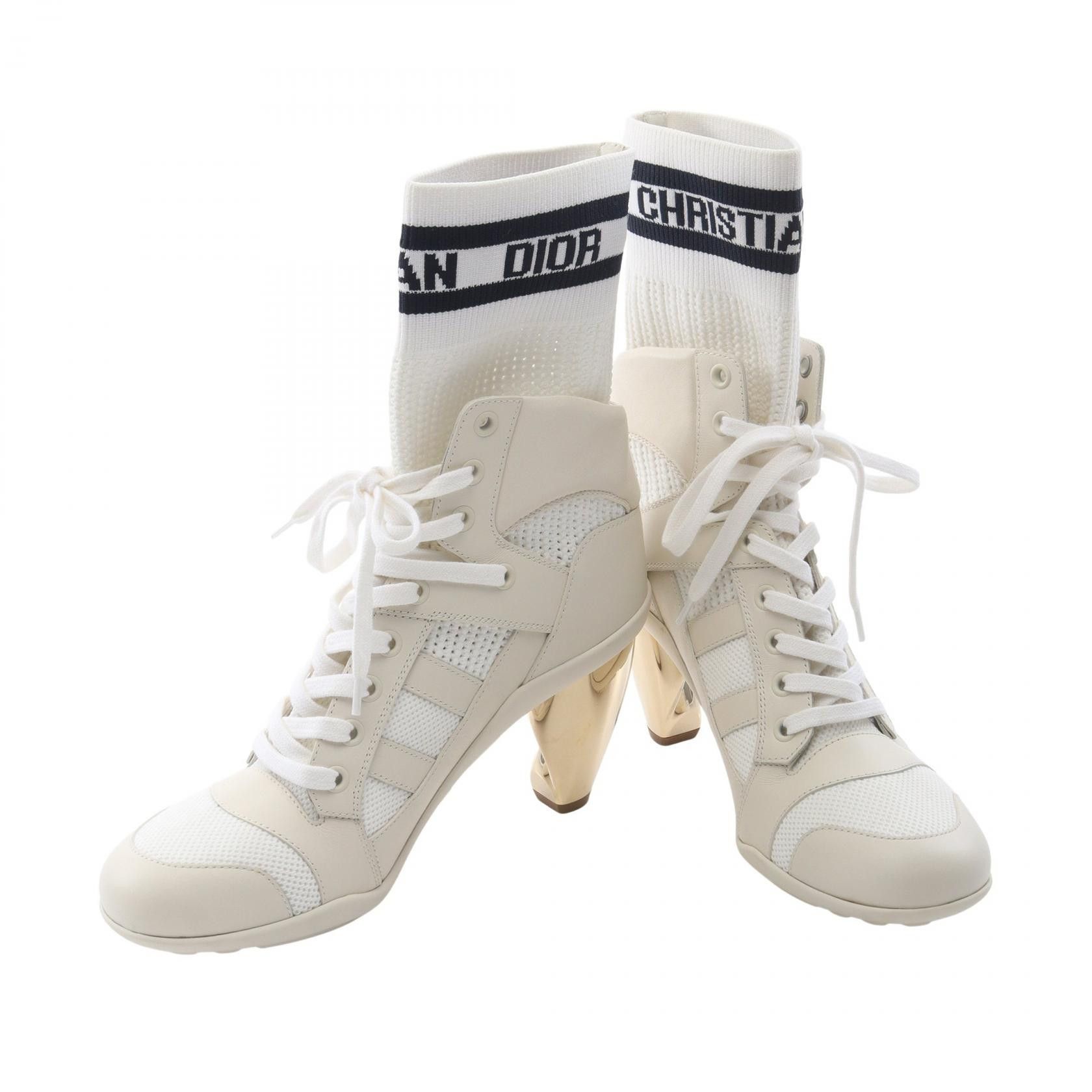 Dior Dior Dior D-ZENITH Leather Fabric Boots Leather Shoes DUTY FREE for USA Size ONE SIZE - 3 Thumbnail