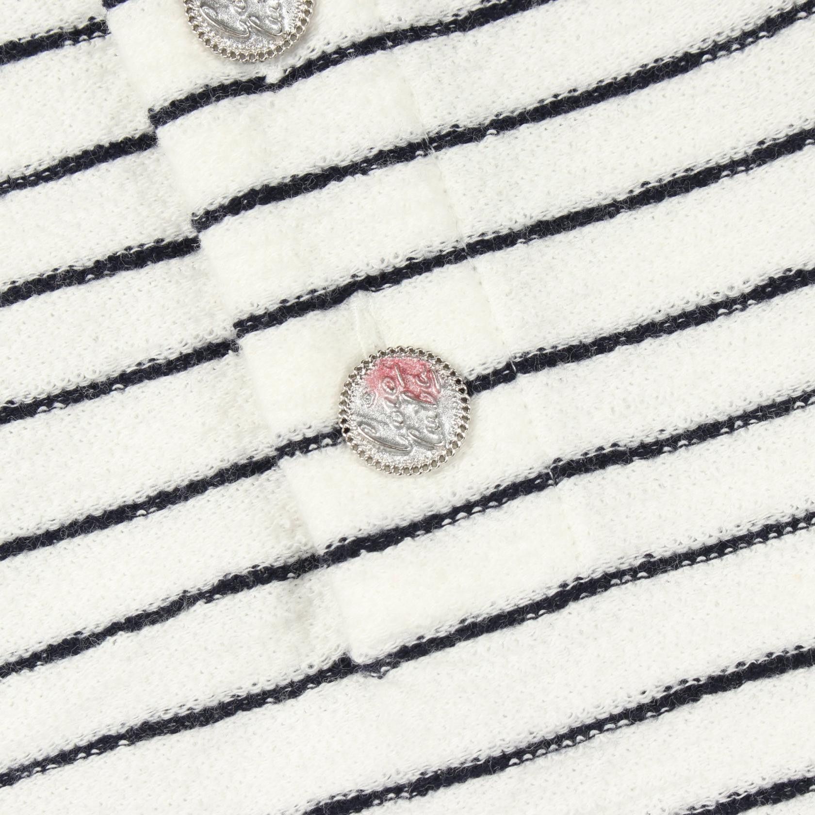 Chanel Chanel CHANEL Coco Mark Button Striped Knit Tank Top Textile Tops P55589V41668 DUTY FREE for USA Size ONE SIZE - 8 Thumbnail