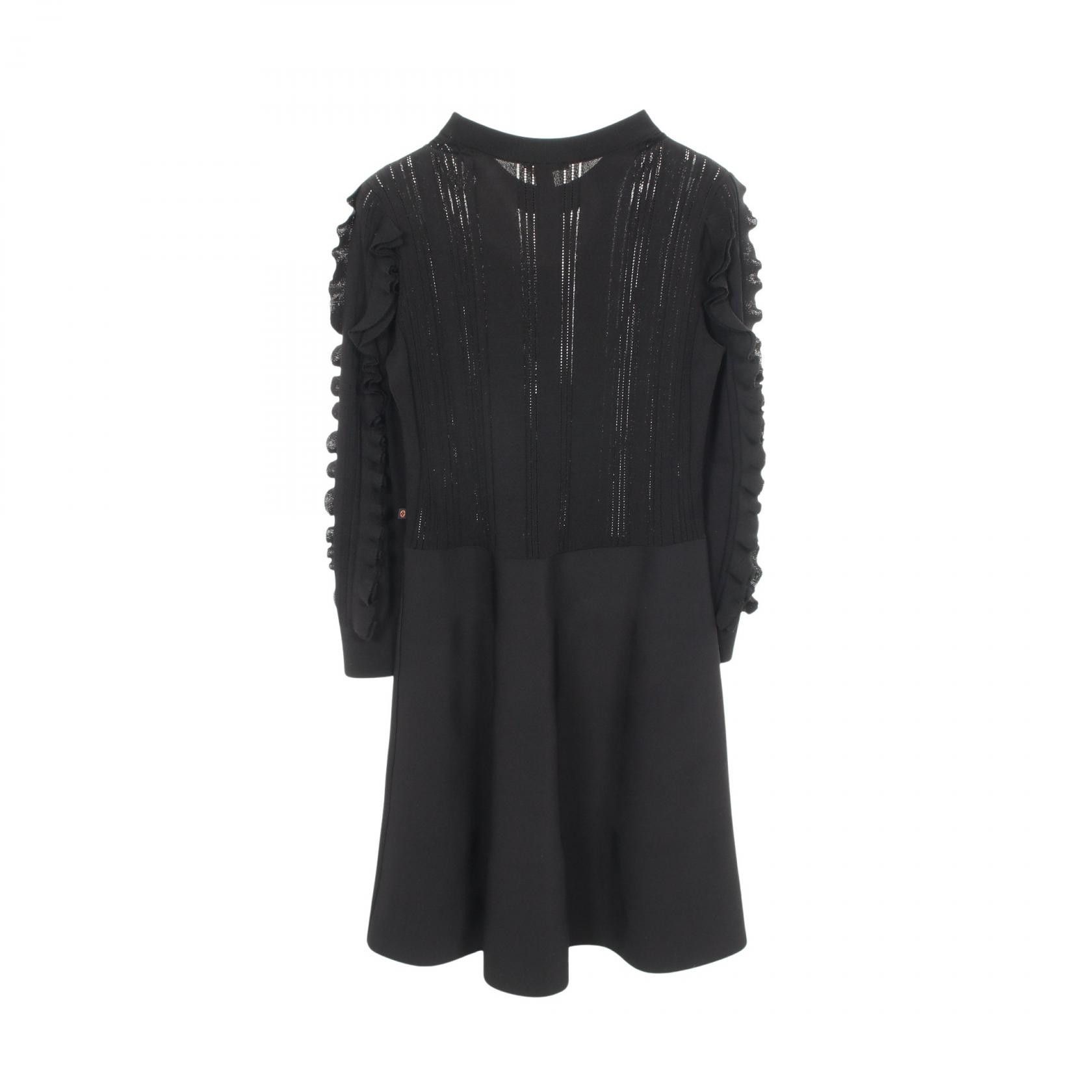 Louis Vuitton Louis Vuitton Louis Vuitton Frill One Piece Dress Textile Dresses FHKD06QQK DUTY FREE for USA Size ONE SIZE - 2 Thumbnail