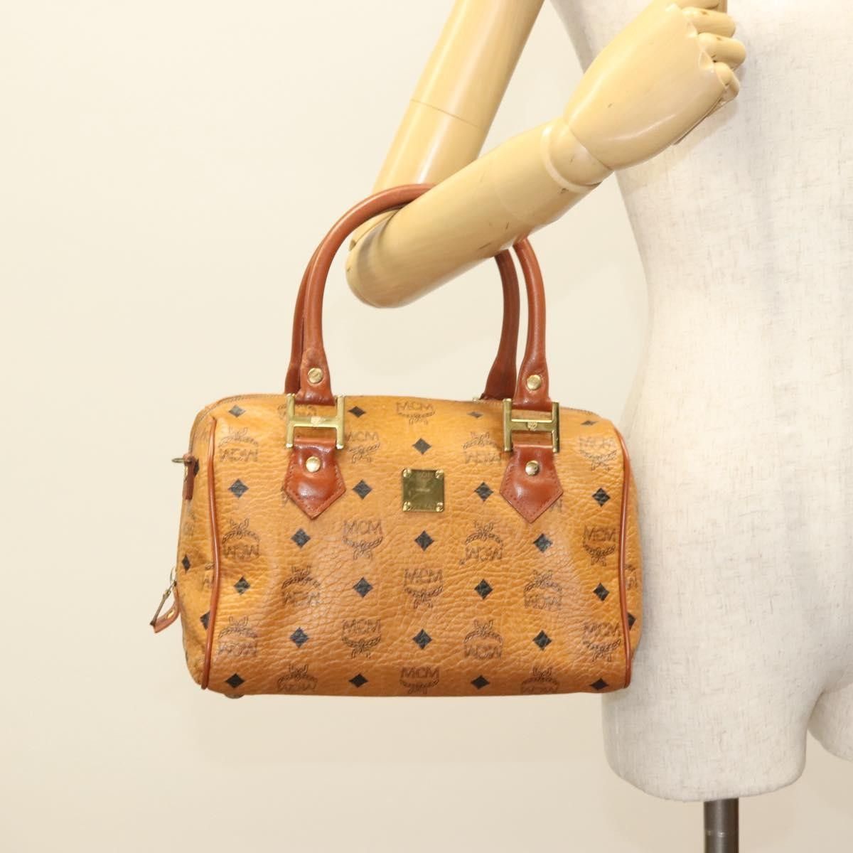 MCM MCM Visetos Handbag Canvas and Leather Size ONE SIZE - 14 Thumbnail
