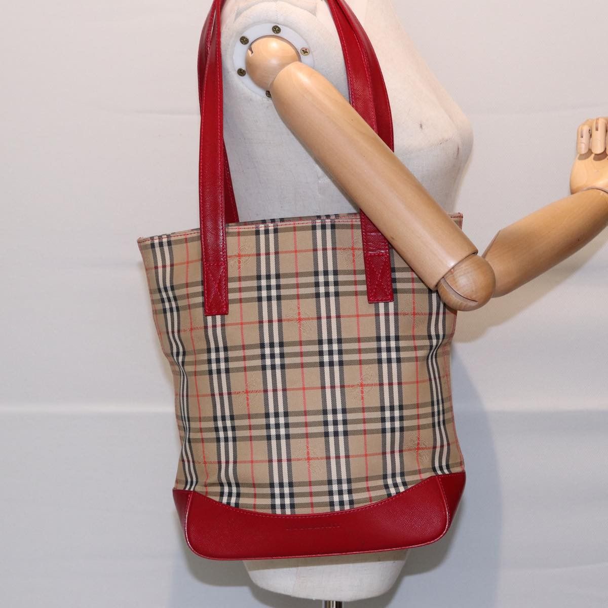 Burberry Burberry Nova Check Tote Canvas and Leather Size ONE SIZE - 12 Thumbnail