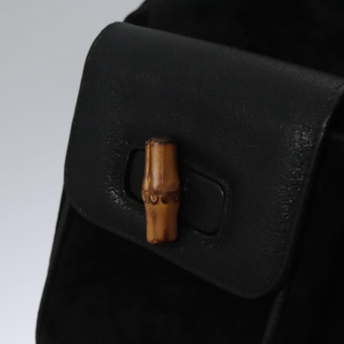 Gucci Gucci Vintage Bamboo Backpack Suede Size ONE SIZE - 17 Thumbnail