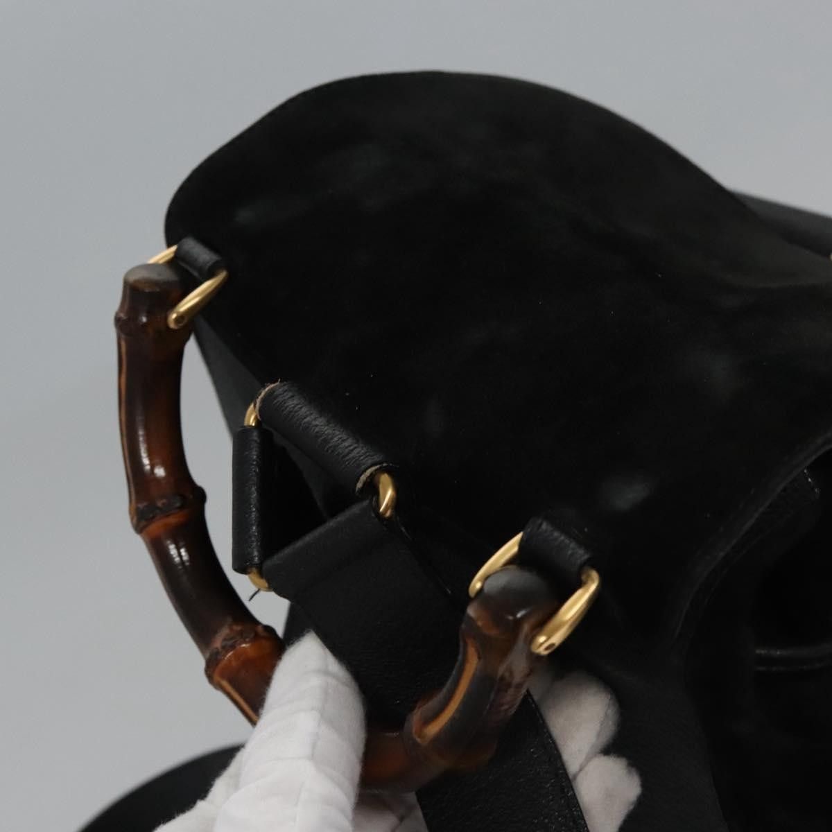 Gucci Gucci Vintage Bamboo Backpack Suede Size ONE SIZE - 7 Thumbnail