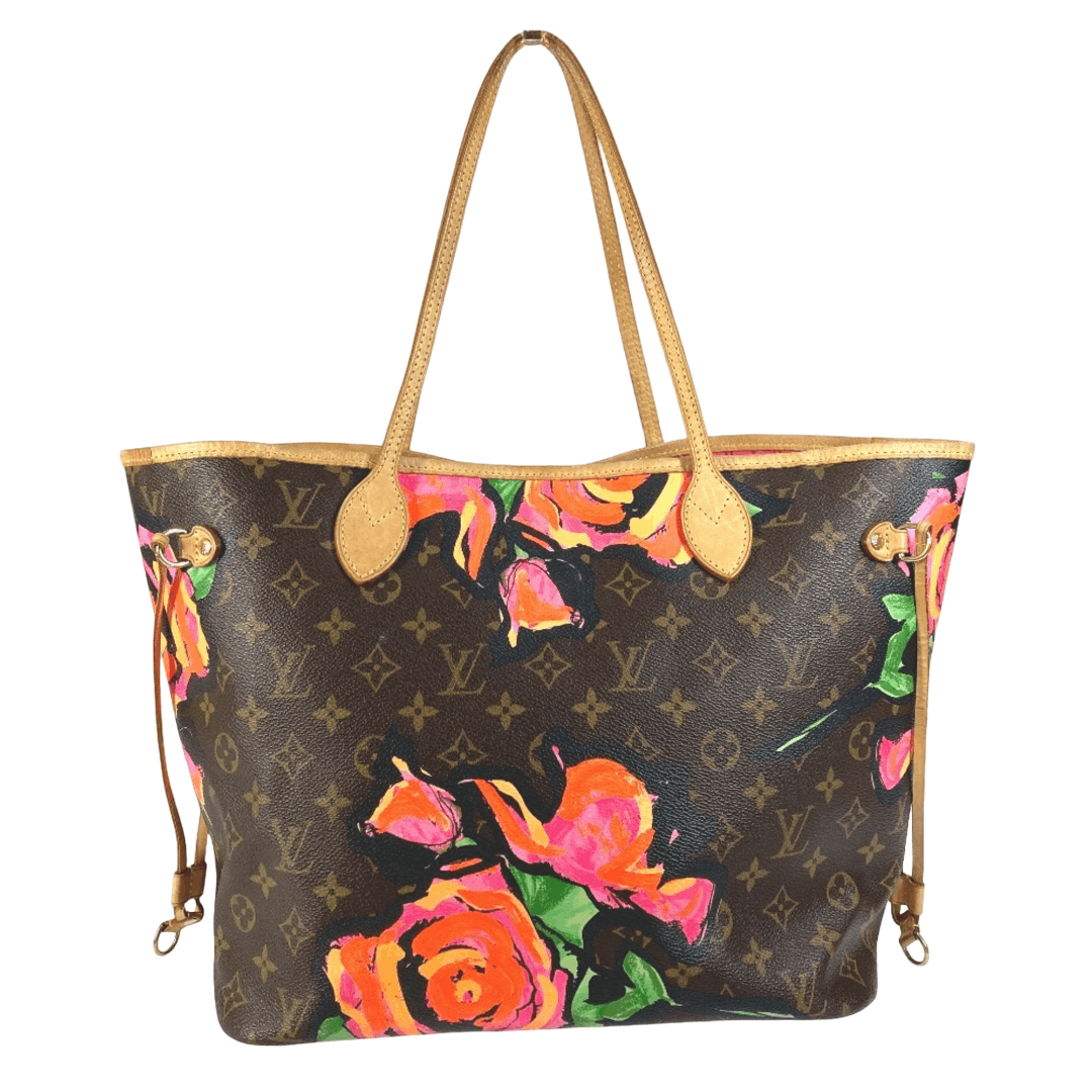 Louis Vuitton Louis Vuitton Neverfull Tote Limited Edition Monogram Roses Size ONE SIZE - 2 Thumbnail