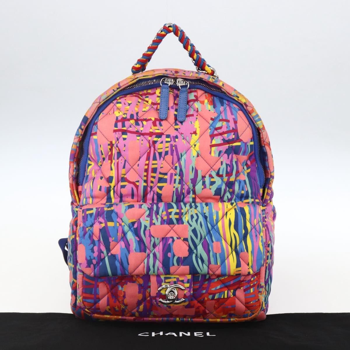 Chanel Chanel CC Pocket Backpack Quilted Printed Foulard Size ONE SIZE - 15 Thumbnail