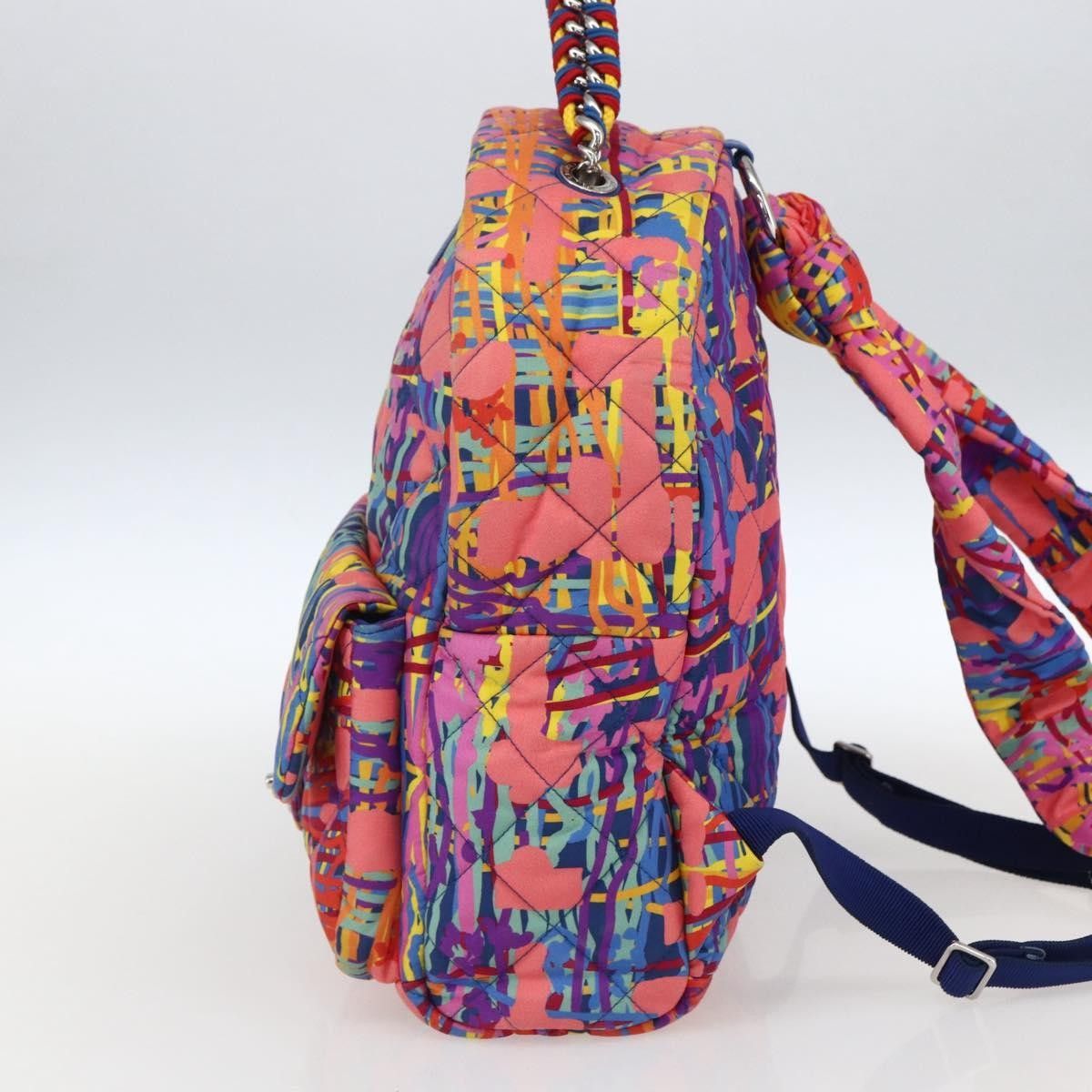 Chanel Chanel CC Pocket Backpack Quilted Printed Foulard Size ONE SIZE - 4 Thumbnail