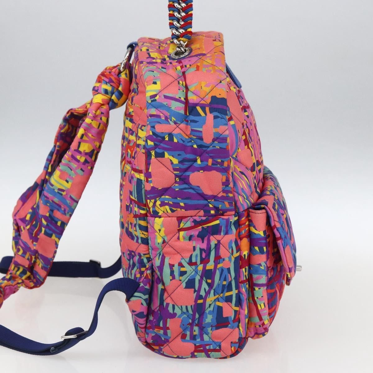 Chanel Chanel CC Pocket Backpack Quilted Printed Foulard Size ONE SIZE - 3 Thumbnail