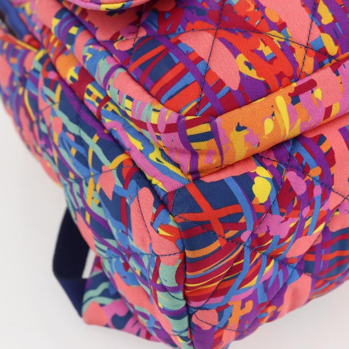 Chanel Chanel CC Pocket Backpack Quilted Printed Foulard Size ONE SIZE - 10 Thumbnail