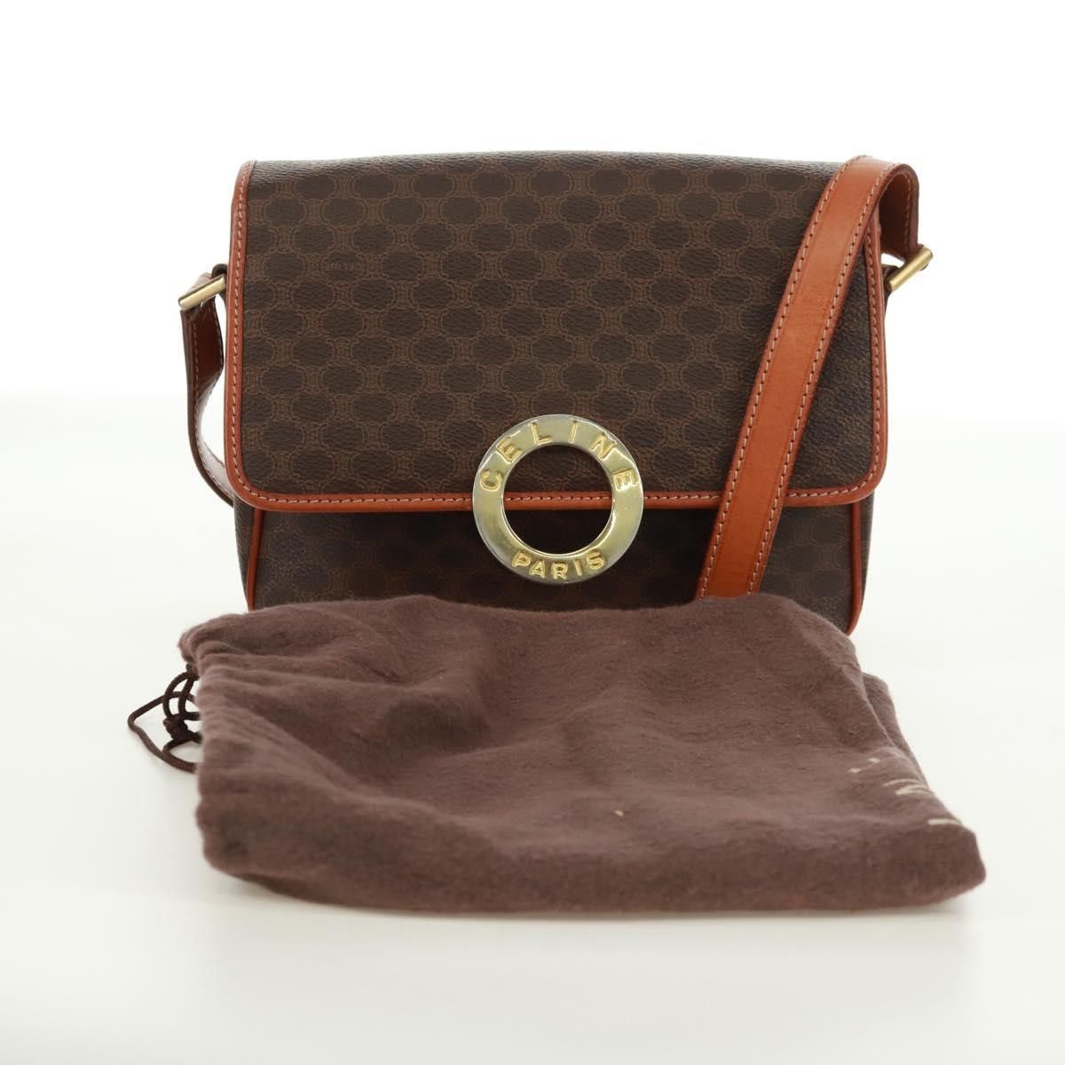 Celine Celine Vintage Macadam Circle Logo Shoulder Bag Canvas and Leather Size ONE SIZE - 13 Thumbnail