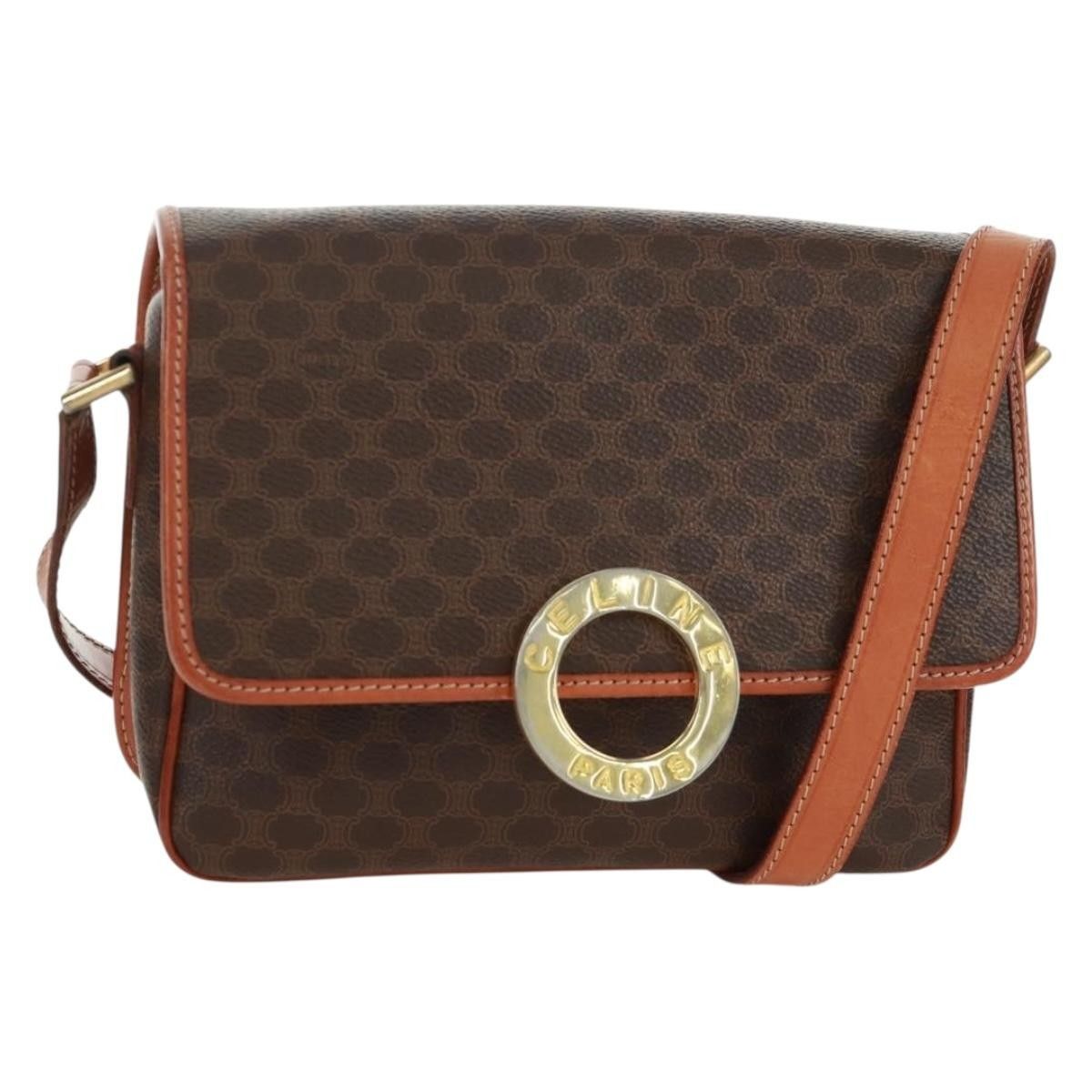 Celine Celine Vintage Macadam Circle Logo Shoulder Bag Canvas and Leather Size ONE SIZE - 19 Thumbnail