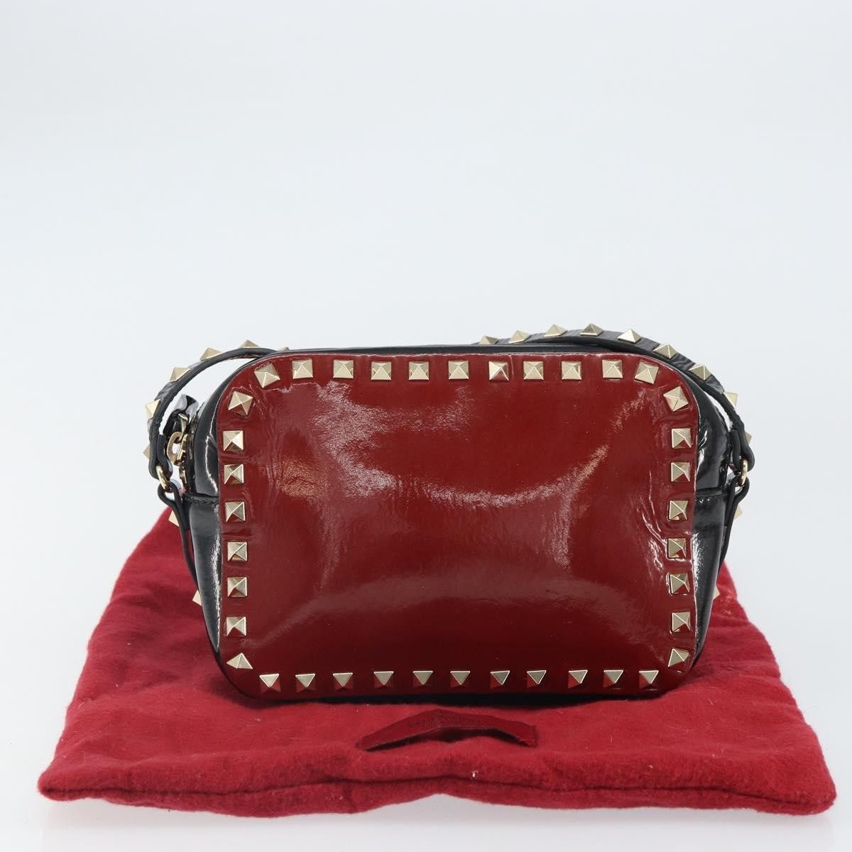 Valentino Valentino Garavani Rockstud Chain Camera Crossbody Bag Patent leather Size ONE SIZE - 14 Thumbnail