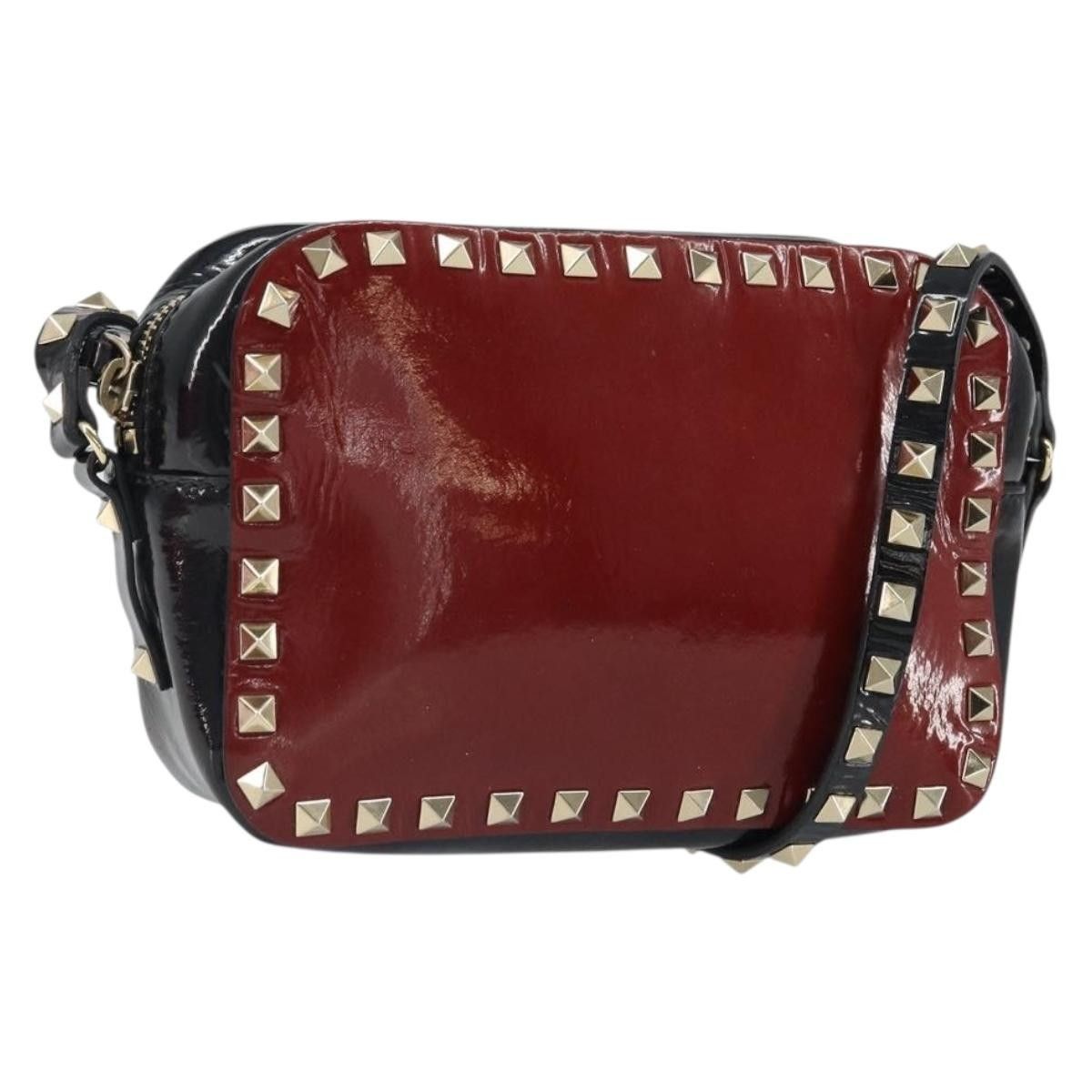 Valentino Valentino Garavani Rockstud Chain Camera Crossbody Bag Patent leather Size ONE SIZE - 16 Thumbnail
