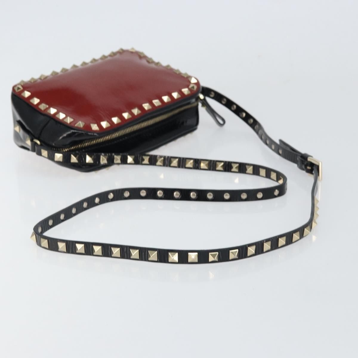 Valentino Valentino Garavani Rockstud Chain Camera Crossbody Bag Patent leather Size ONE SIZE - 8 Thumbnail