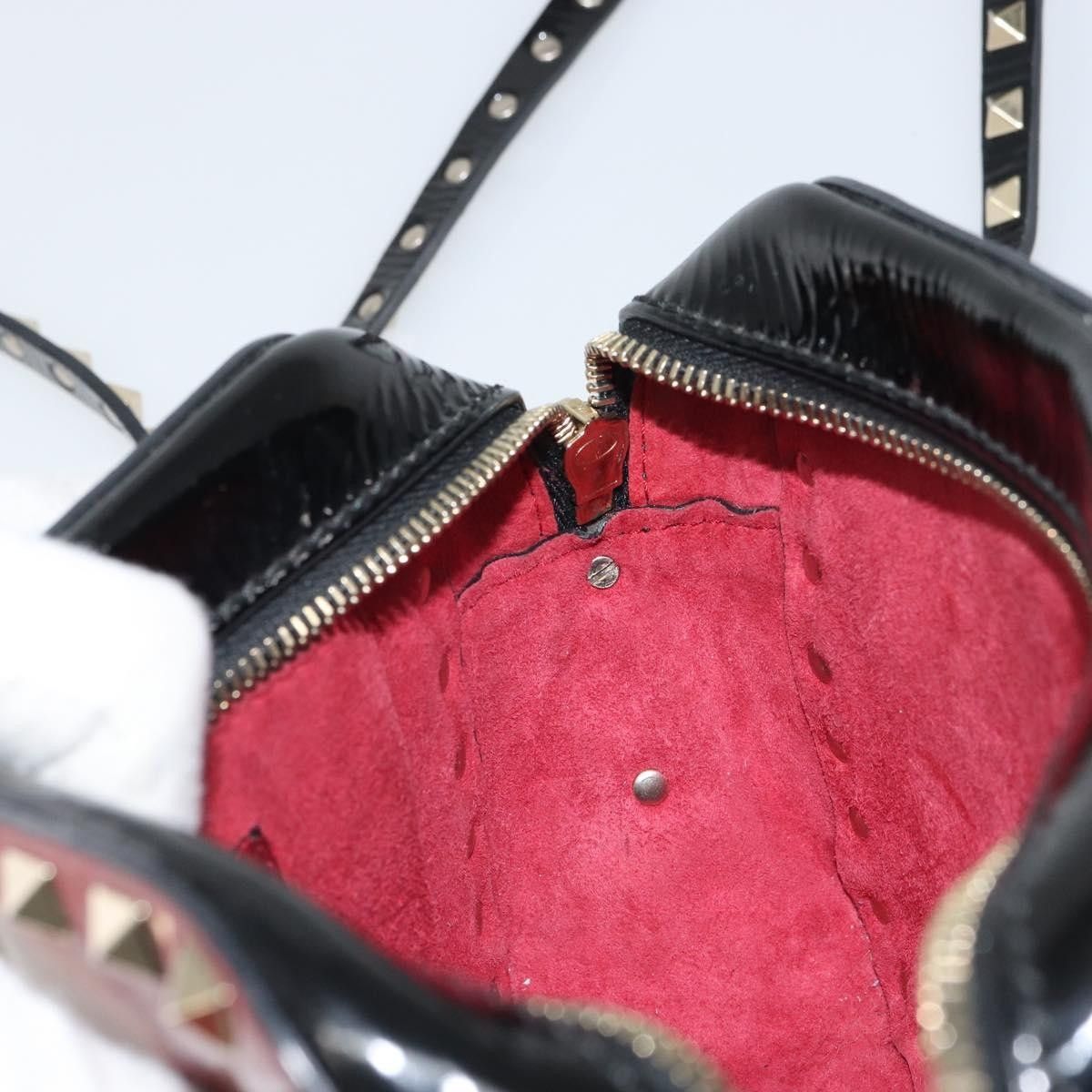Valentino Valentino Garavani Rockstud Chain Camera Crossbody Bag Patent leather Size ONE SIZE - 20 Thumbnail