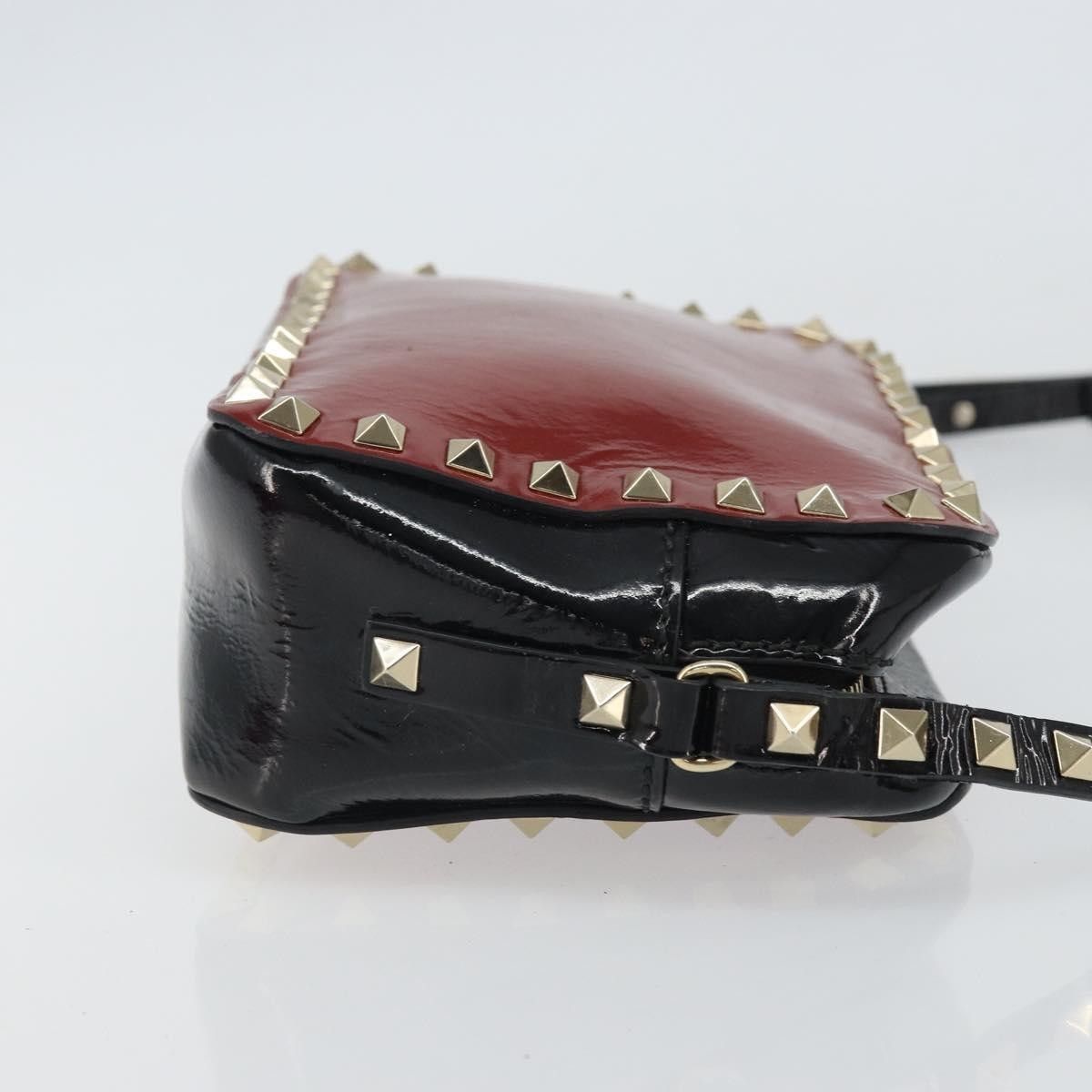Valentino Valentino Garavani Rockstud Chain Camera Crossbody Bag Patent leather Size ONE SIZE - 3 Thumbnail