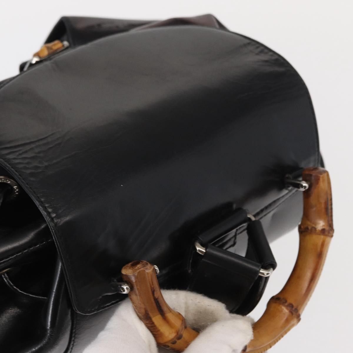 Gucci Gucci Vintage Bamboo Backpack Leather Size ONE SIZE - 15 Thumbnail
