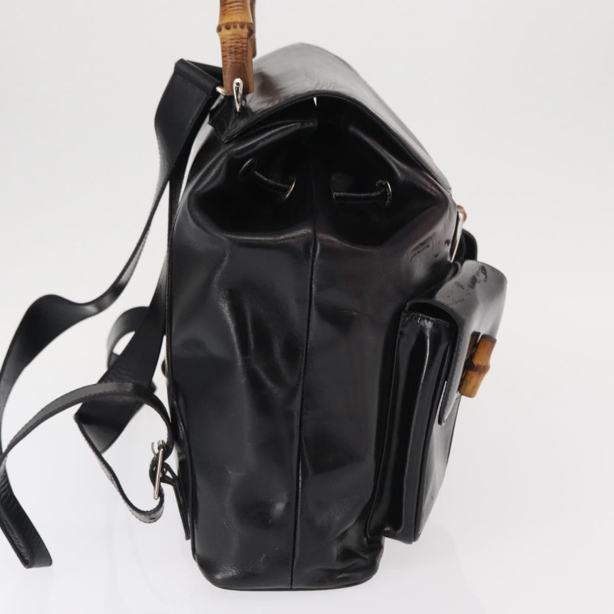 Gucci Gucci Vintage Bamboo Backpack Leather Size ONE SIZE - 4 Thumbnail
