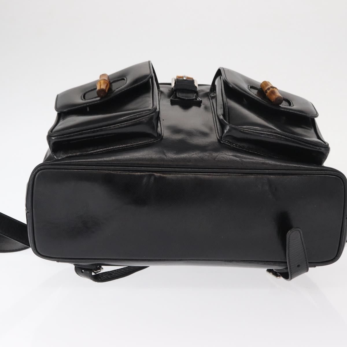 Gucci Gucci Vintage Bamboo Backpack Leather Size ONE SIZE - 14 Thumbnail