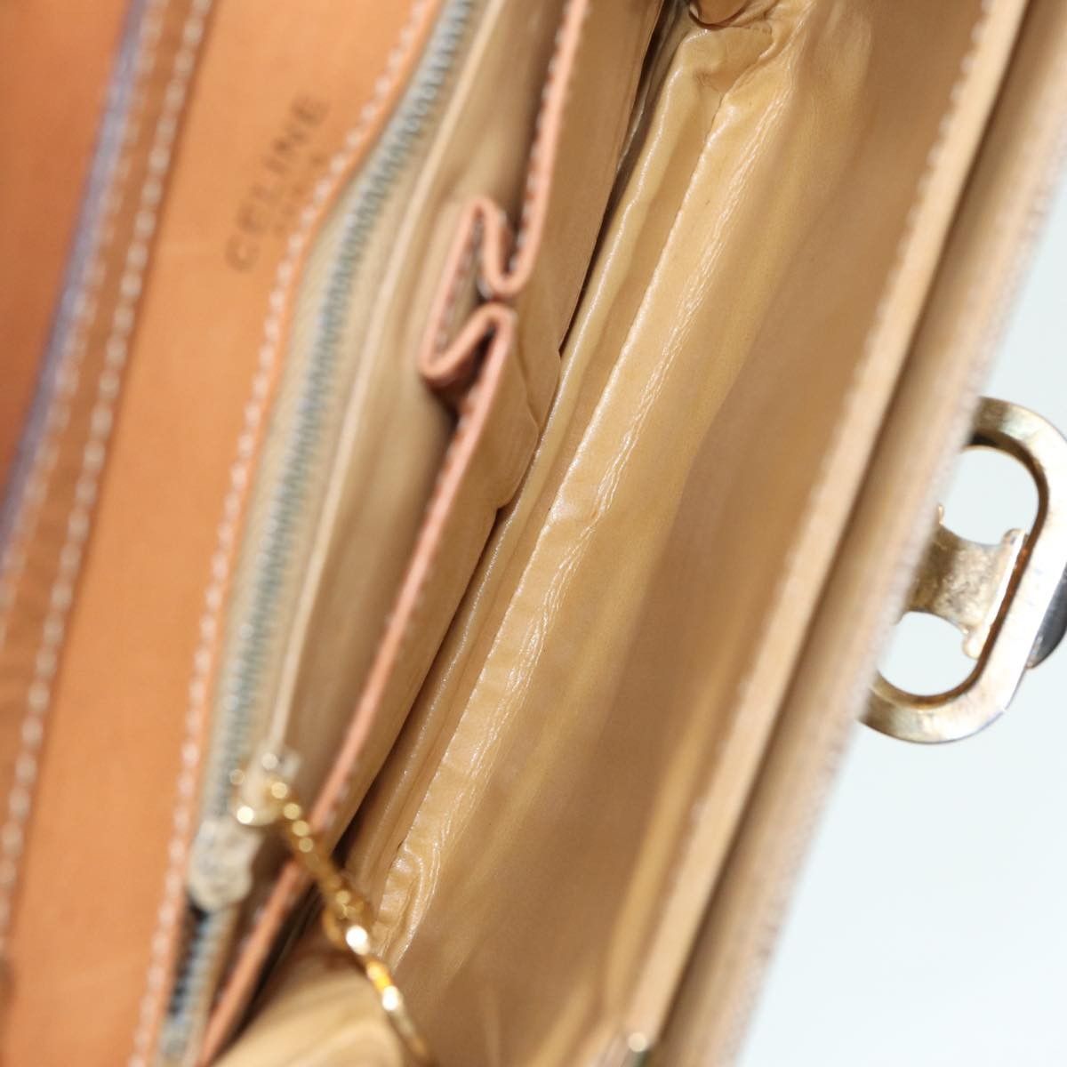 Celine Celine Vintage Macadam Shoulder Bag Canvas and Leather Size ONE SIZE - 5 Thumbnail