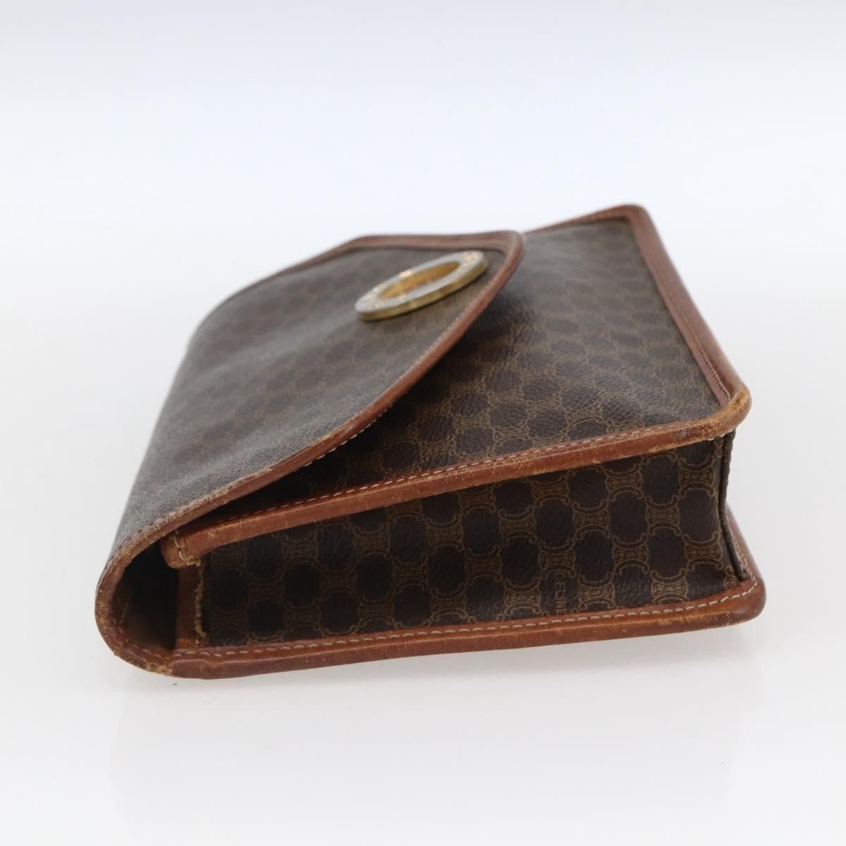 Celine Celine Circle Logo Macadam Pouch Canvas and Leather Size ONE SIZE - 3 Thumbnail