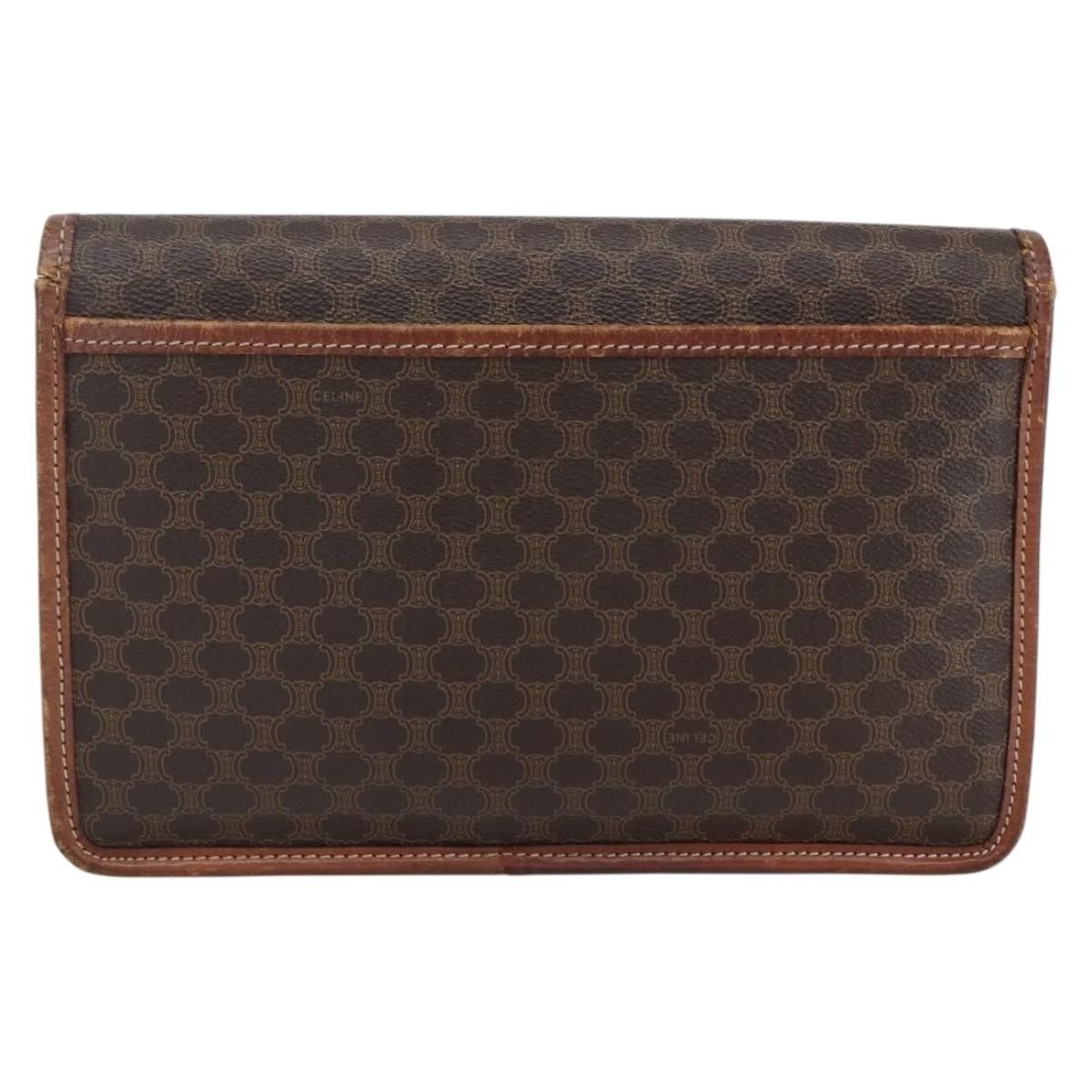 Celine Celine Circle Logo Macadam Pouch Canvas and Leather Size ONE SIZE - 2 Thumbnail