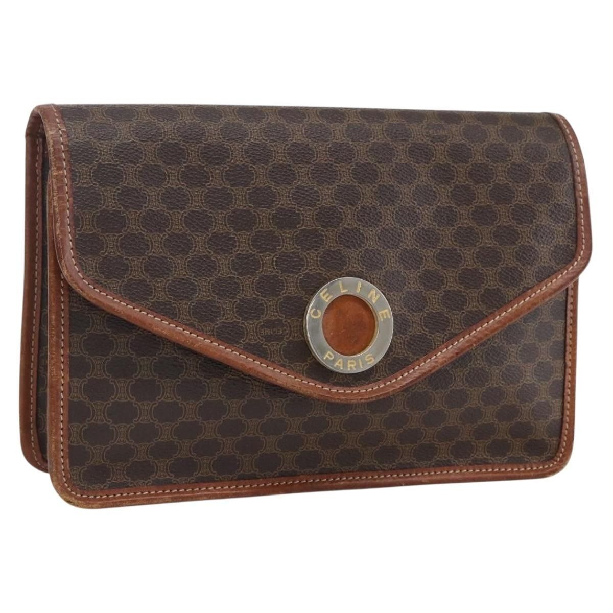 Celine Celine Circle Logo Macadam Pouch Canvas and Leather Size ONE SIZE - 13 Thumbnail