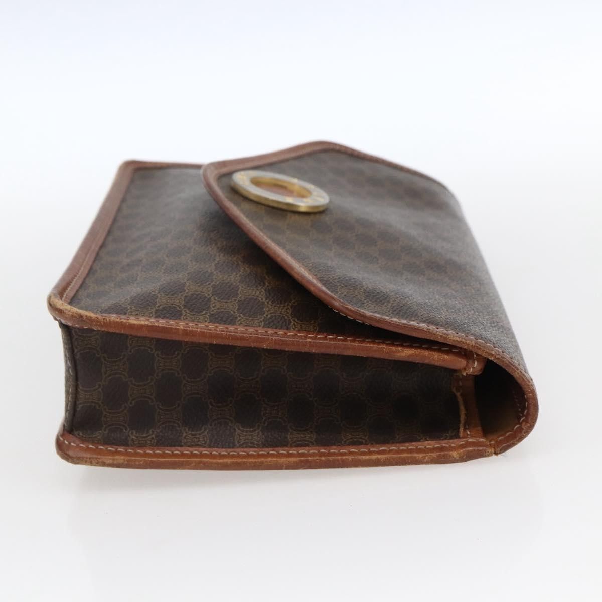 Celine Celine Circle Logo Macadam Pouch Canvas and Leather Size ONE SIZE - 4 Thumbnail
