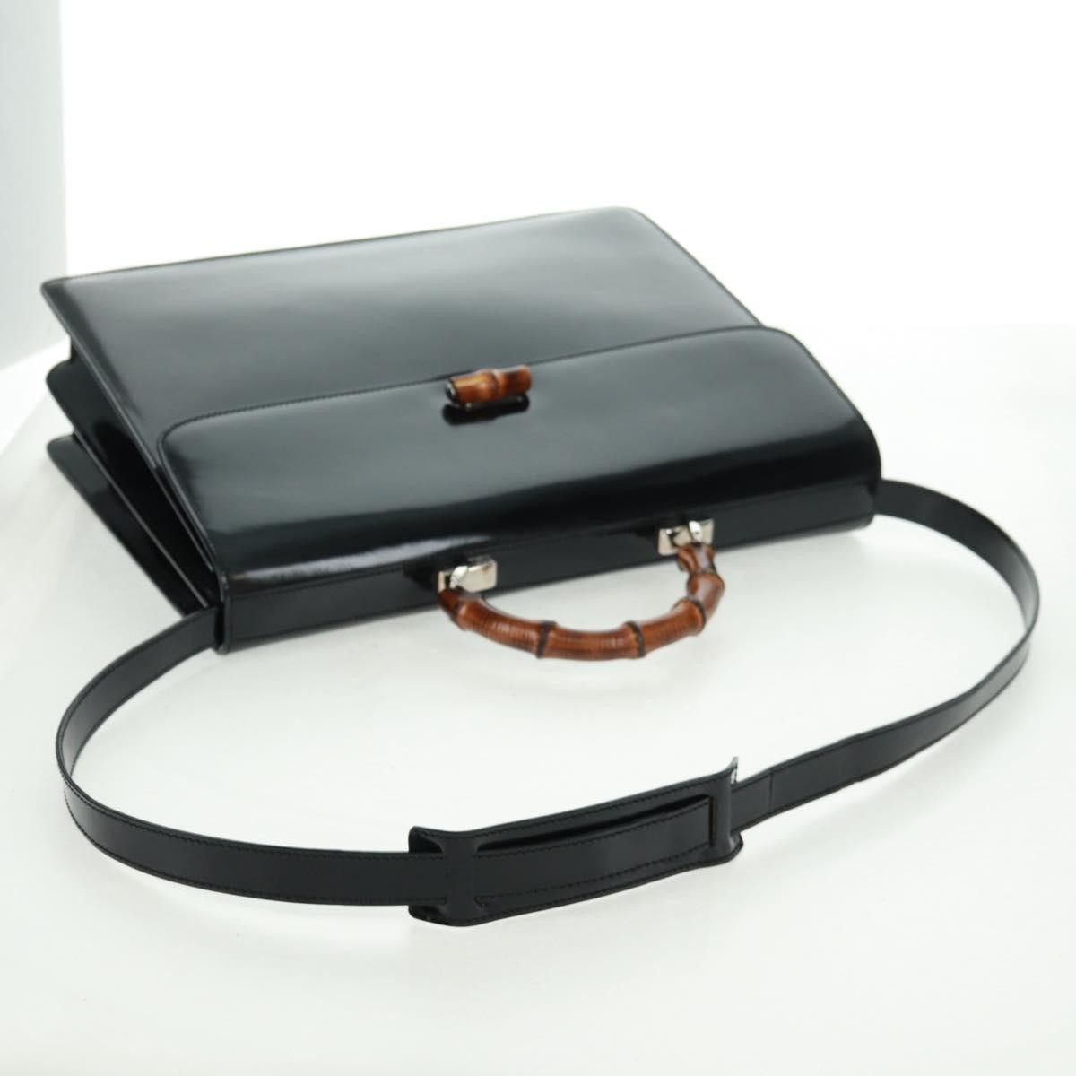 Gucci Gucci Vintage Bamboo Handle Patent leather Size ONE SIZE - 17 Thumbnail
