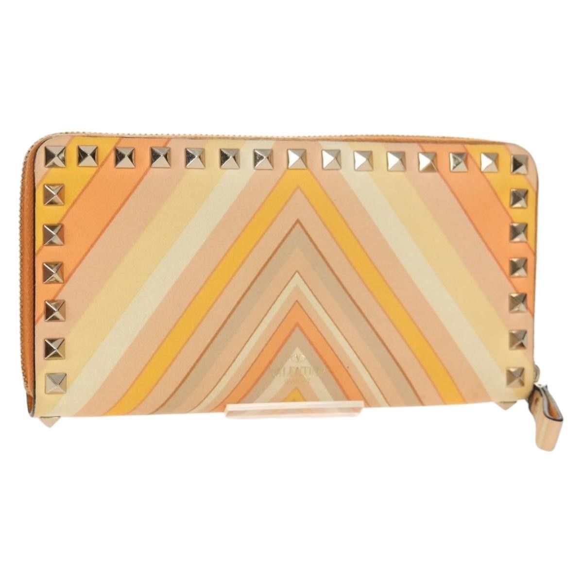 Valentino Valentino Garavani Rockstud Zip Around Striped Leather Size ONE SIZE - 24 Thumbnail