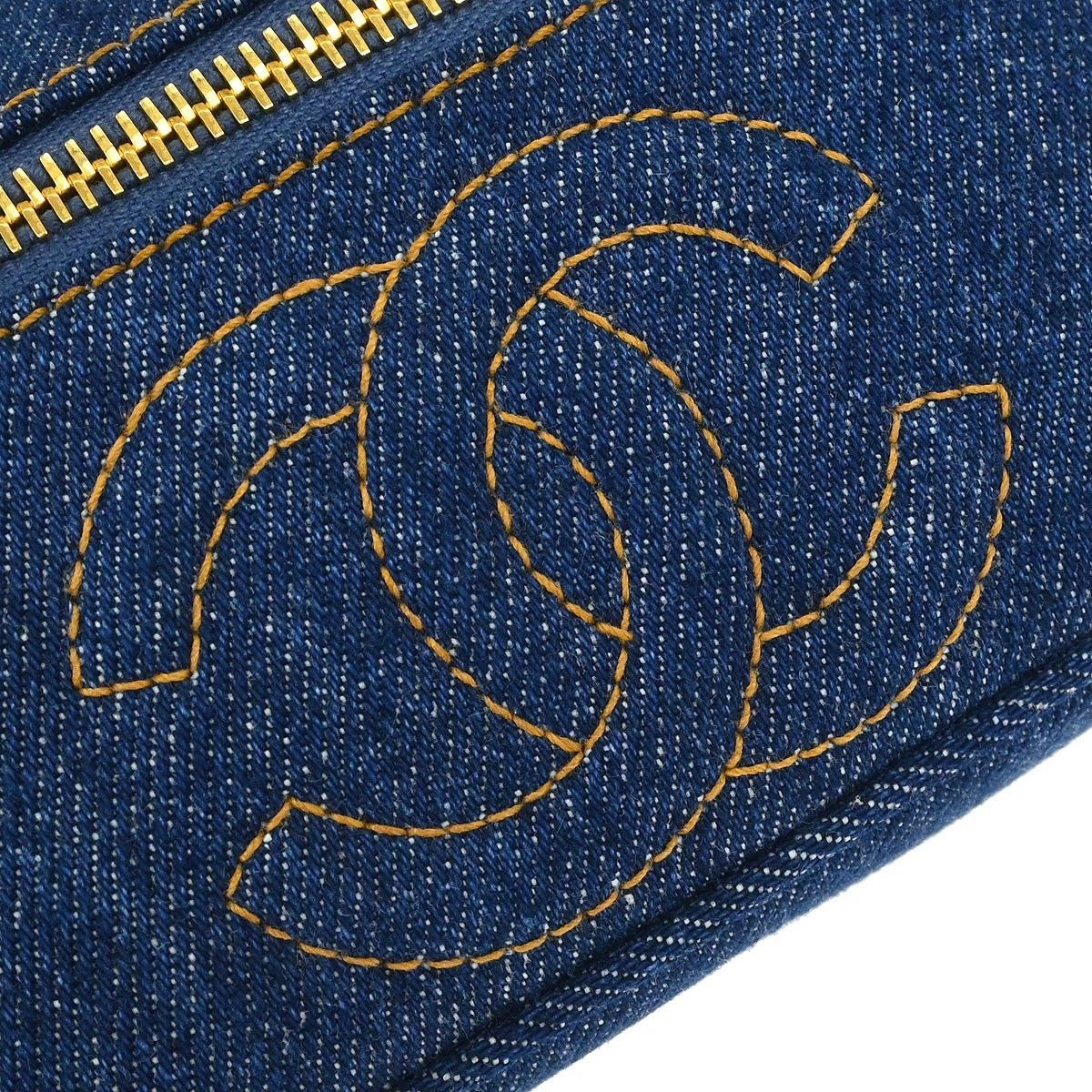 Chanel Chanel Vintage Timeless Cosmetic Case Denim Size ONE SIZE - 6 Thumbnail