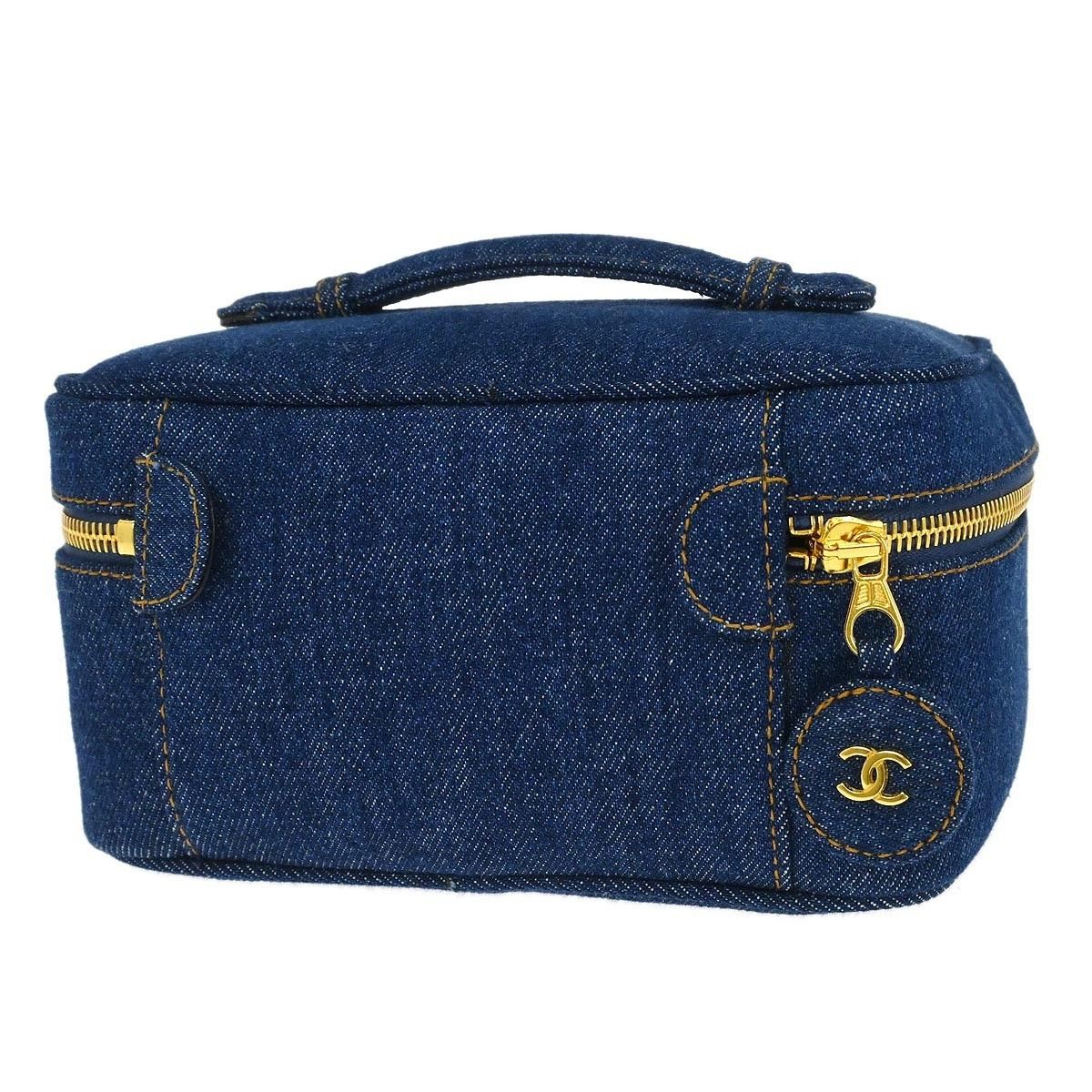 Chanel Chanel Vintage Timeless Cosmetic Case Denim Size ONE SIZE - 2 Thumbnail