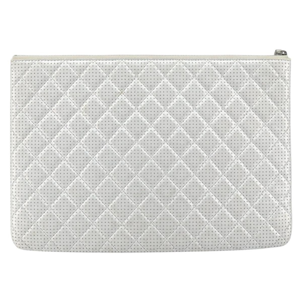 Chanel Chanel O Case Clutch Quilted Perforated Lambskin Size ONE SIZE - 2 Thumbnail