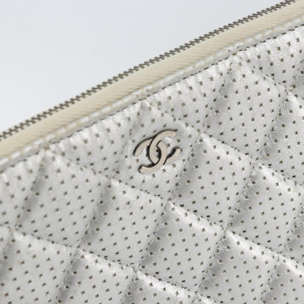 Chanel Chanel O Case Clutch Quilted Perforated Lambskin Size ONE SIZE - 12 Thumbnail